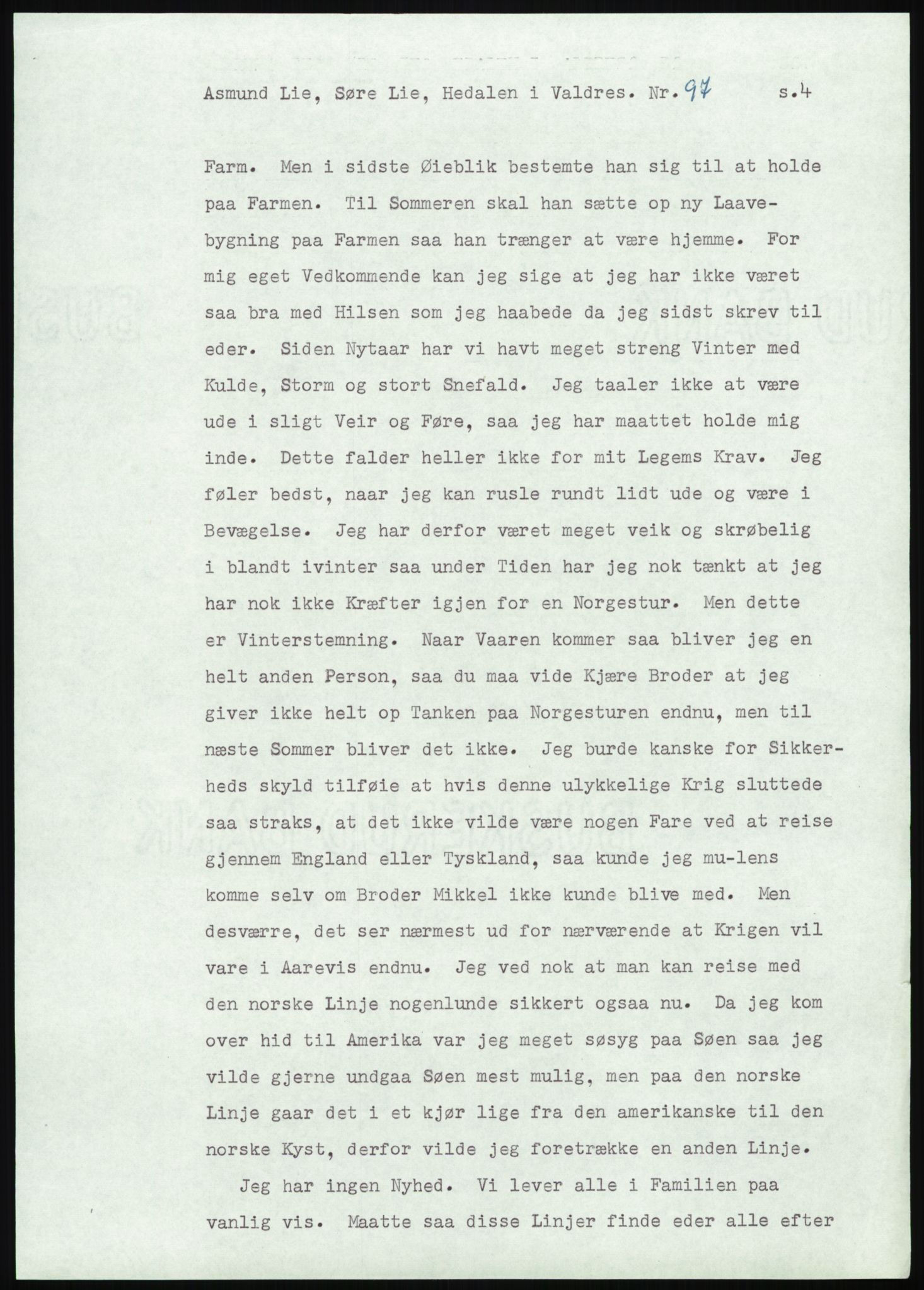 Samlinger til kildeutgivelse, Amerikabrevene, AV/RA-EA-4057/F/L0013: Innlån fra Oppland: Lie (brevnr 79-115) - Nordrum, 1838-1914, p. 257