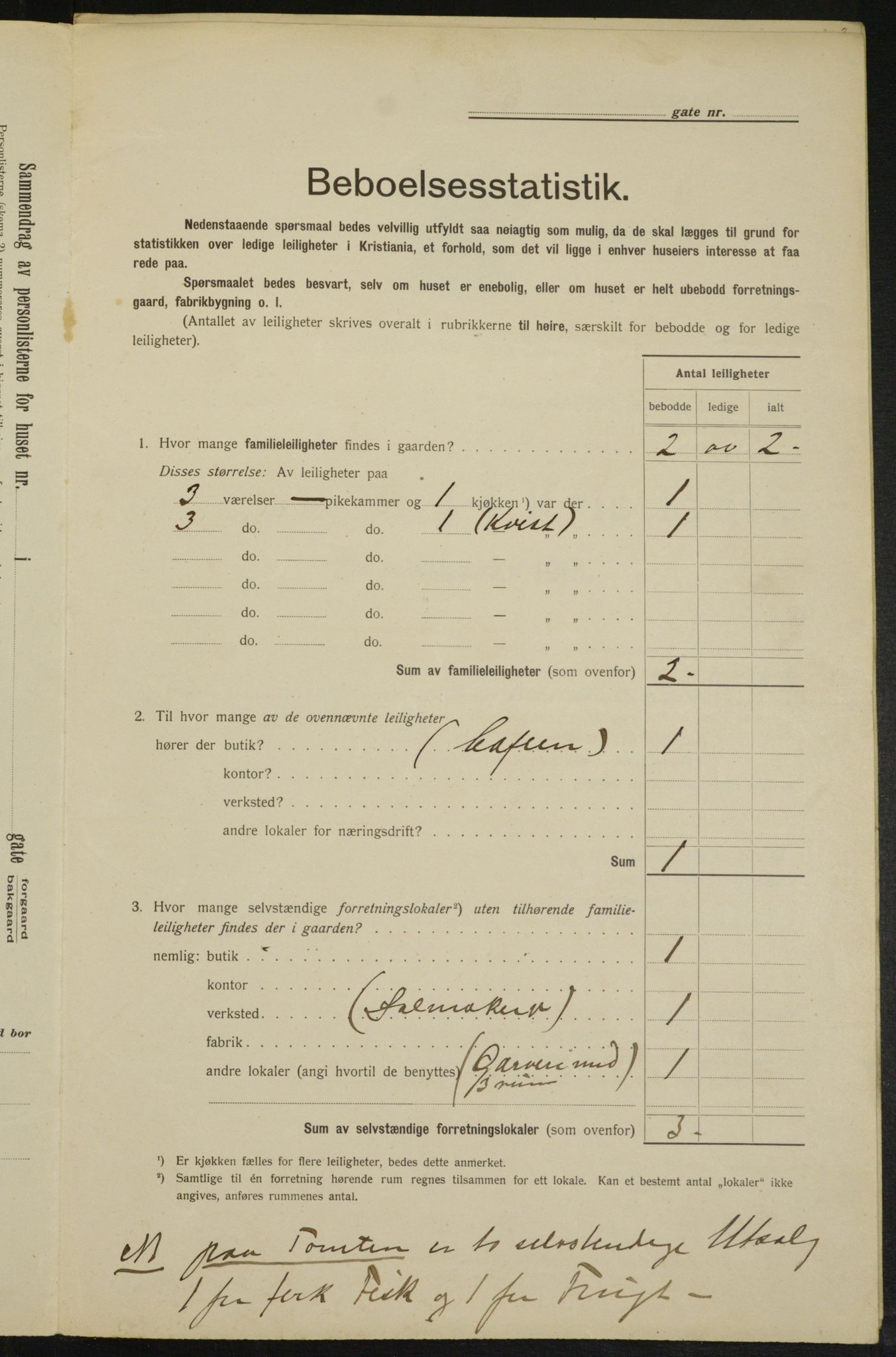 OBA, Municipal Census 1913 for Kristiania, 1913, p. 96998