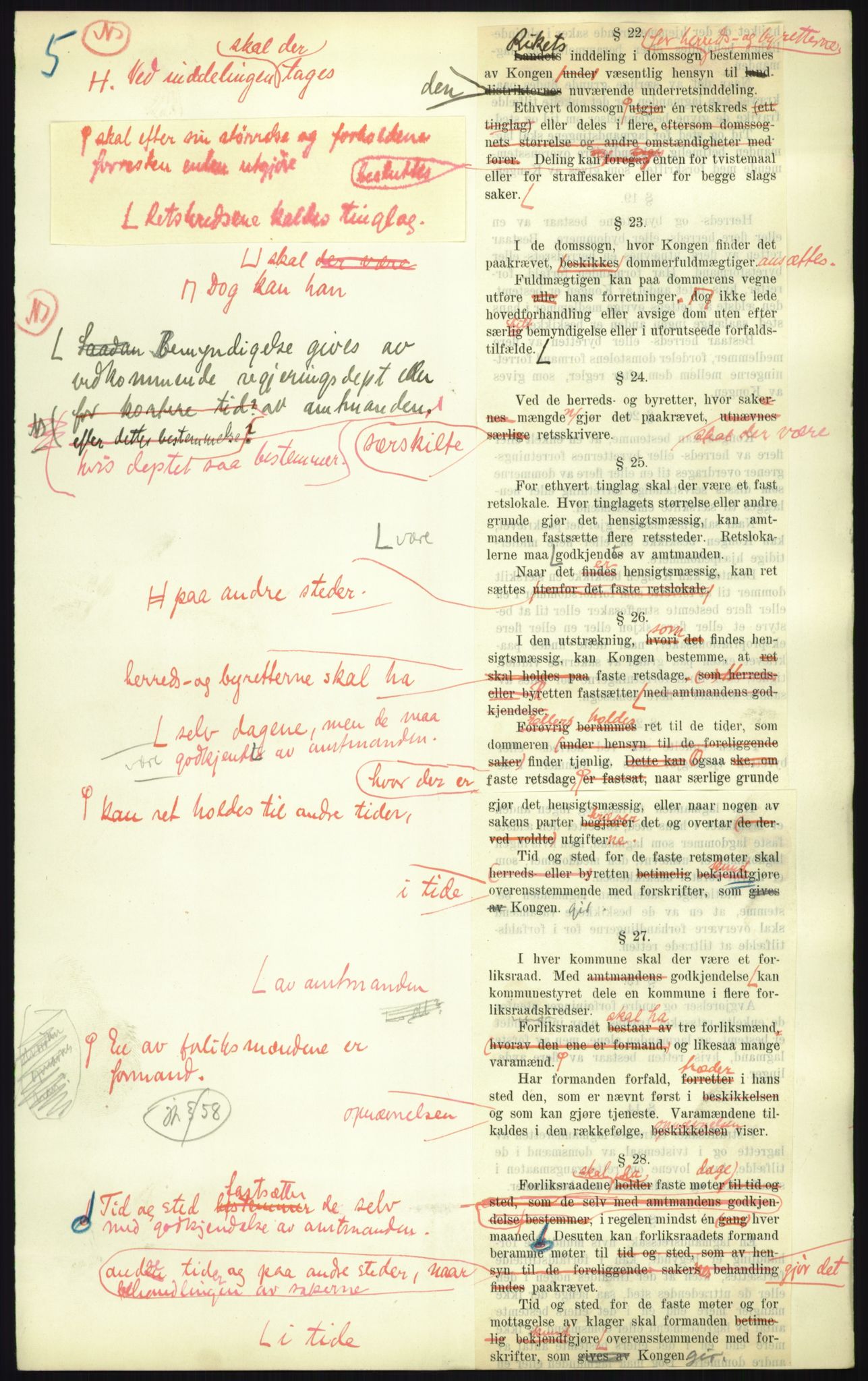 Justisdepartementet, Lovavdelingen, AV/RA-S-3212/D/De/L0156/0001: Sivilprosesslovene / Sivilprosess: XII- Ot.prp. nr. 10 - 1913: Om utferdigelse av lov om domstolene, lov om rettergangsmåten i tvistemål og lov om tvangsfullbyrdelse. Mappe 1/5 - 4/5, 1913, p. 1037