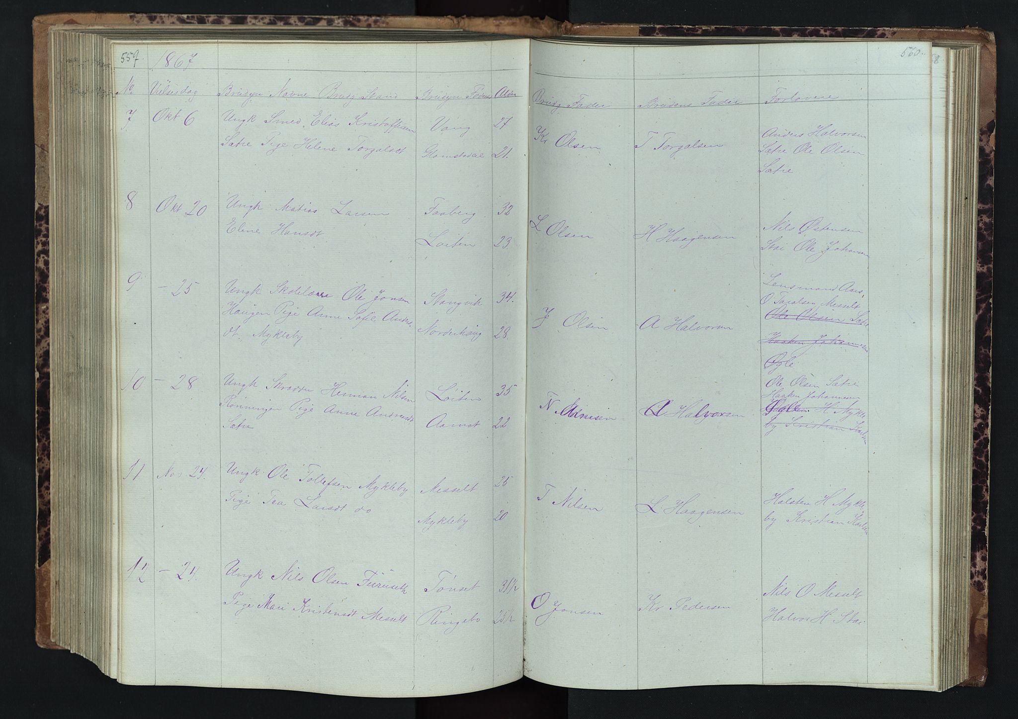 Stor-Elvdal prestekontor, SAH/PREST-052/H/Ha/Hab/L0001: Parish register (copy) no. 1 /1, 1860-1894, p. 559-560