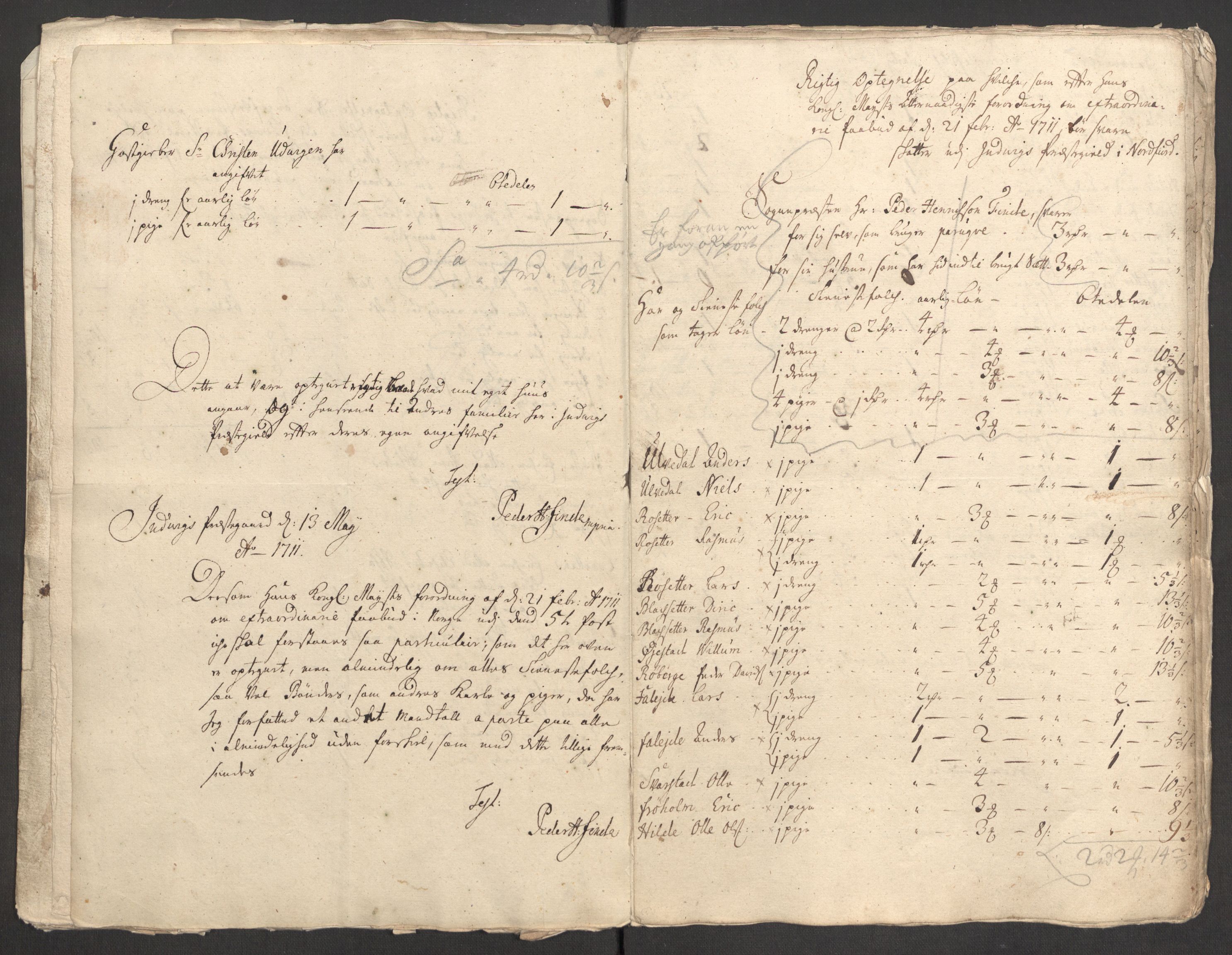 Rentekammeret inntil 1814, Reviderte regnskaper, Fogderegnskap, AV/RA-EA-4092/R53/L3434: Fogderegnskap Sunn- og Nordfjord, 1711, p. 106