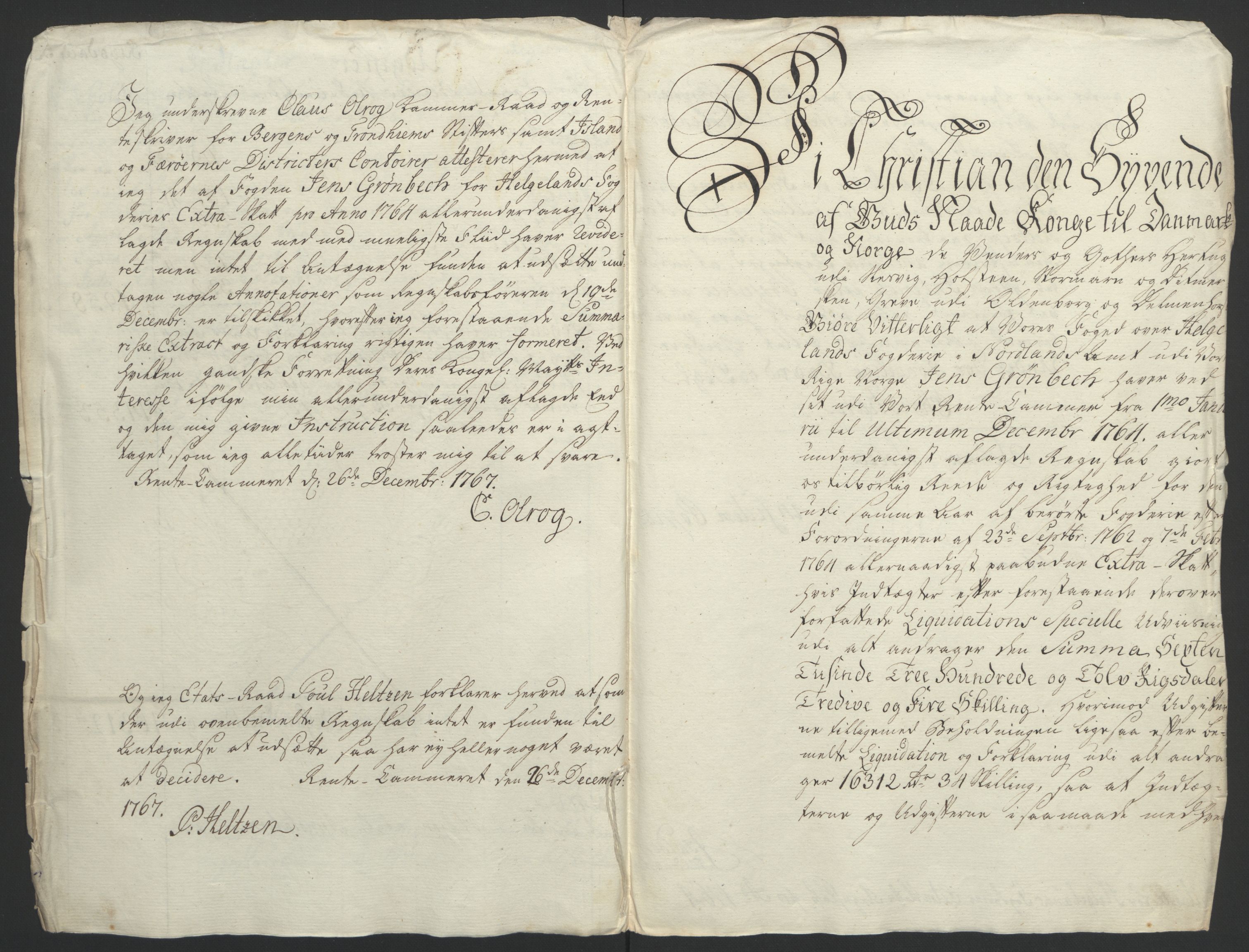 Rentekammeret inntil 1814, Reviderte regnskaper, Fogderegnskap, RA/EA-4092/R65/L4573: Ekstraskatten Helgeland, 1762-1772, p. 54