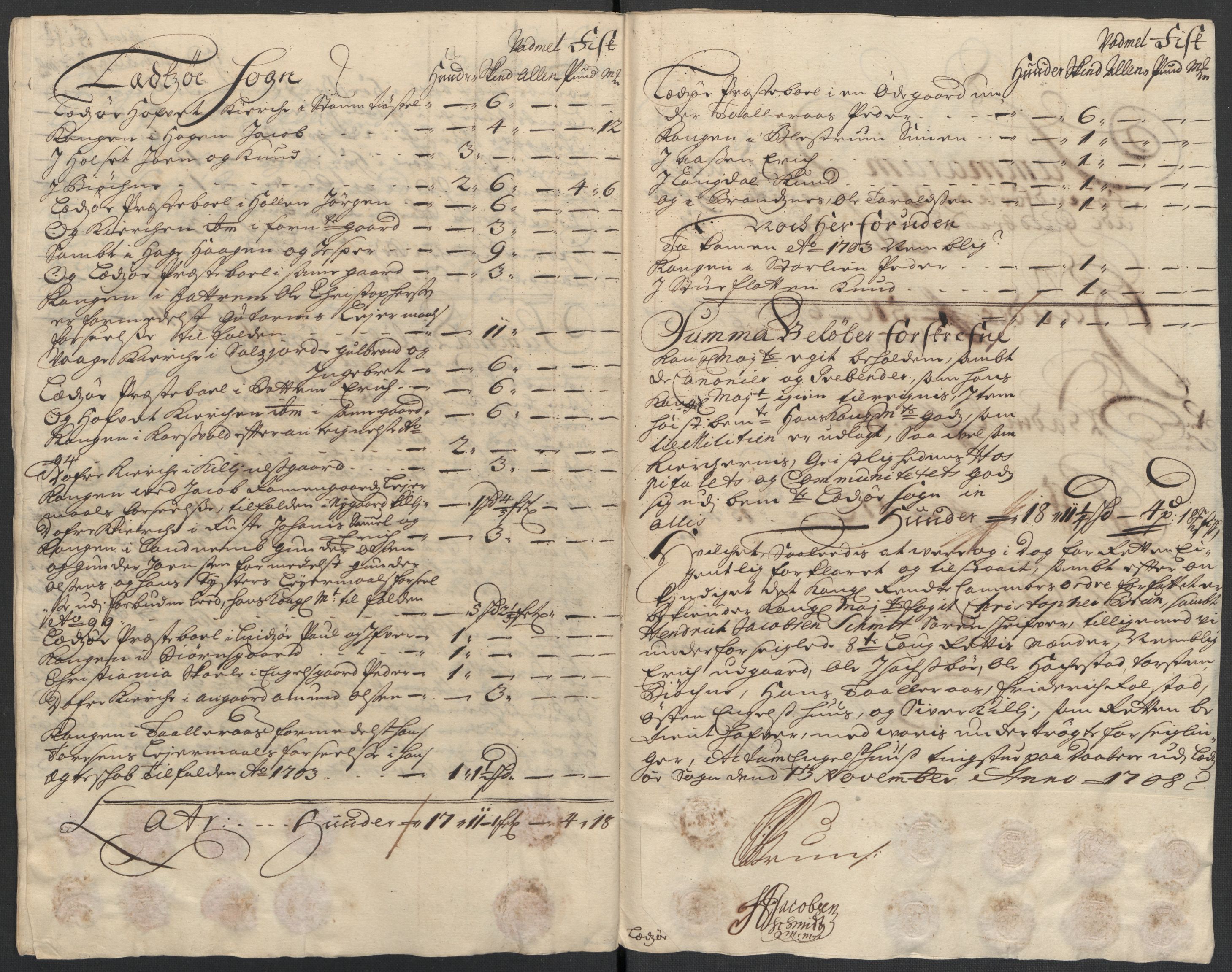 Rentekammeret inntil 1814, Reviderte regnskaper, Fogderegnskap, RA/EA-4092/R17/L1179: Fogderegnskap Gudbrandsdal, 1708-1710, p. 103