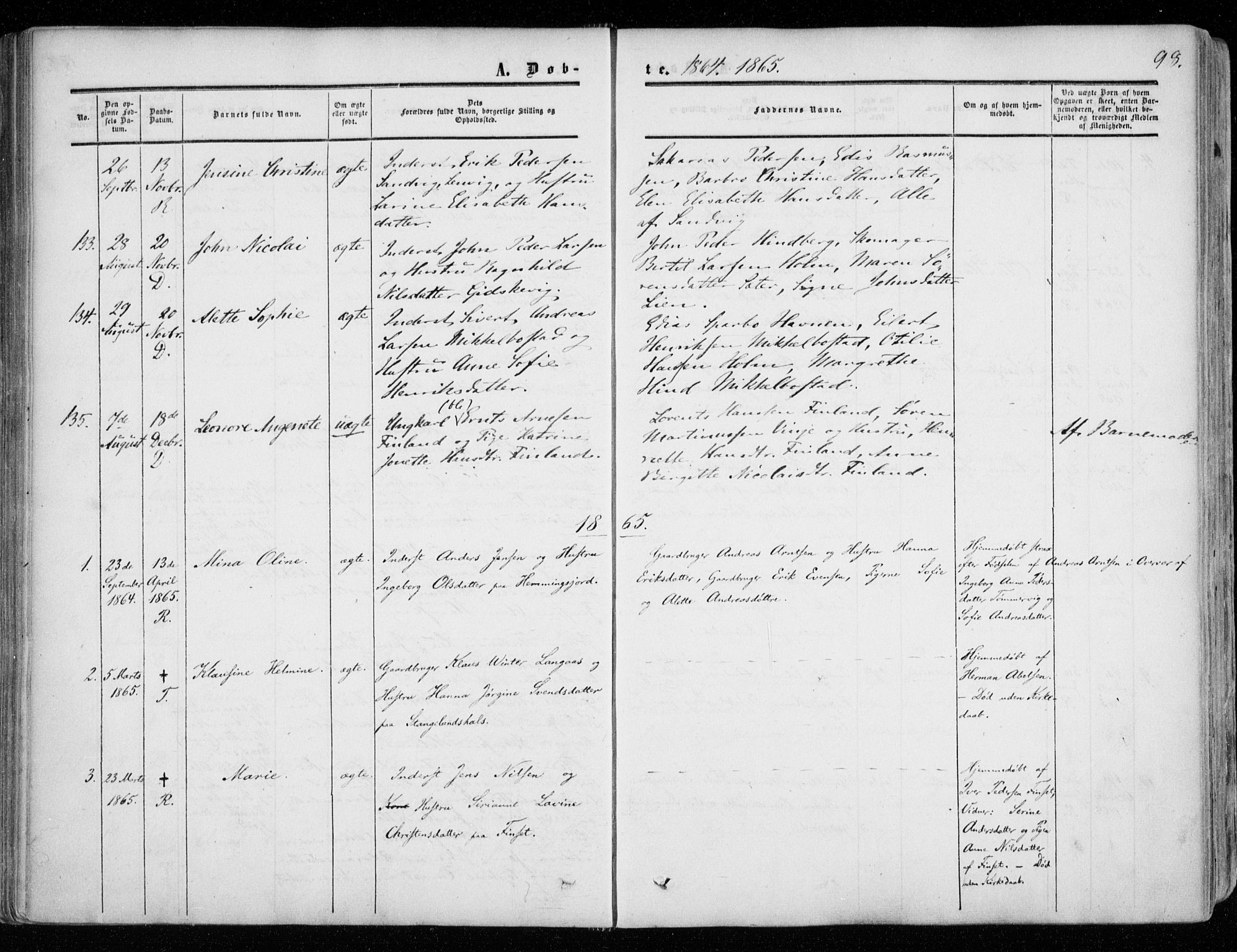 Tranøy sokneprestkontor, SATØ/S-1313/I/Ia/Iaa/L0007kirke: Parish register (official) no. 7, 1856-1866, p. 98