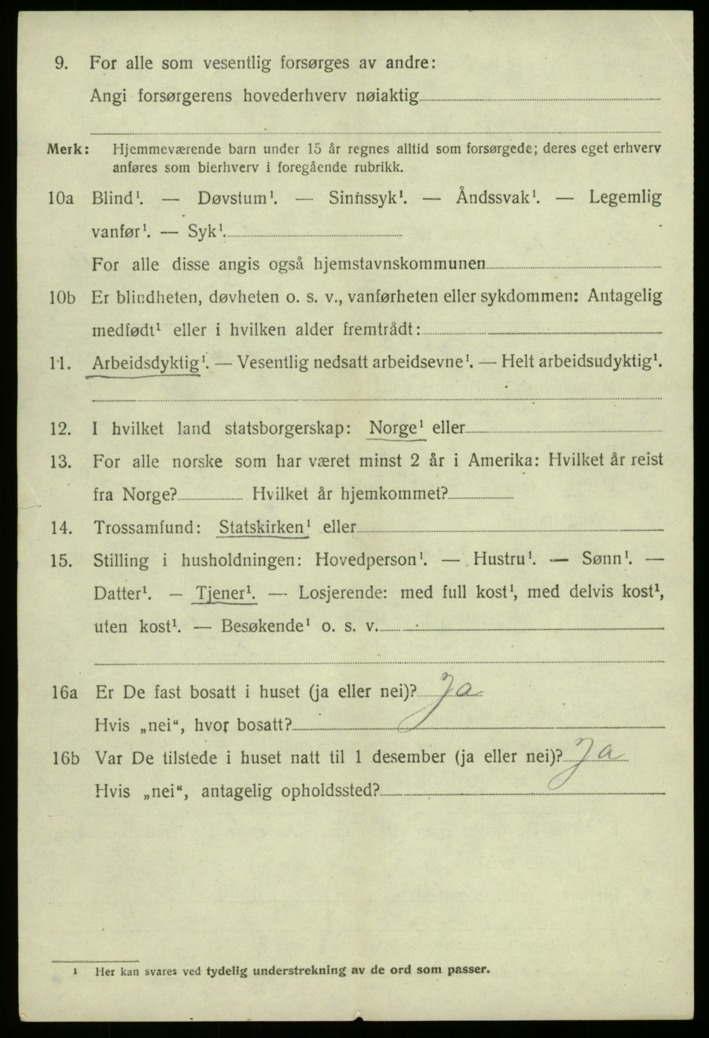 SAB, 1920 census for Bruvik, 1920, p. 7881