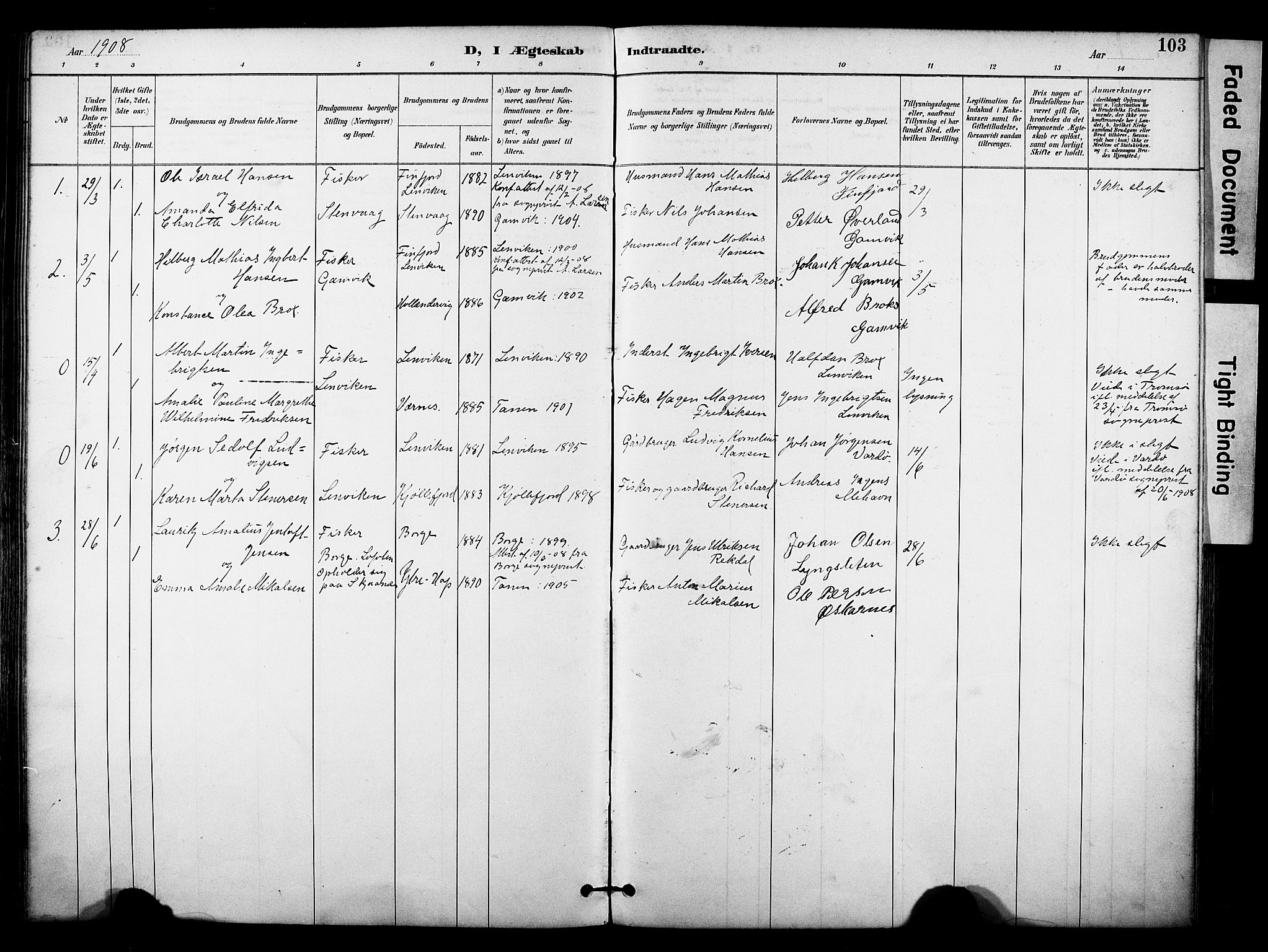 Tana sokneprestkontor, SATØ/S-1334/H/Ha/L0006kirke: Parish register (official) no. 6, 1892-1908, p. 103