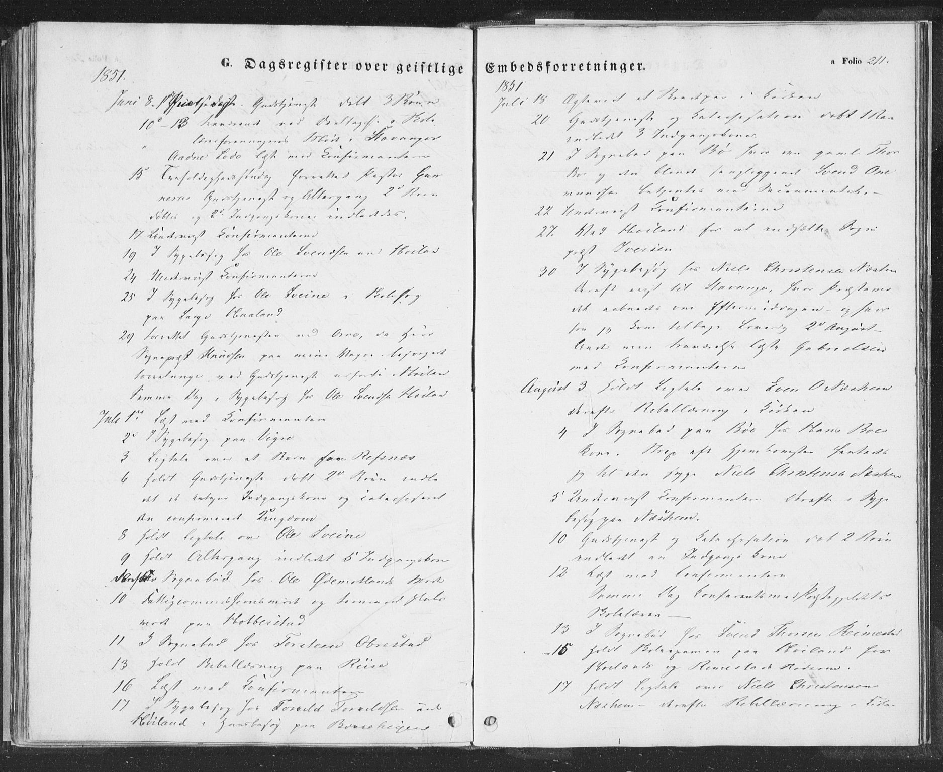 Hå sokneprestkontor, AV/SAST-A-101801/001/30BA/L0006: Parish register (official) no. A 5, 1842-1853, p. 211