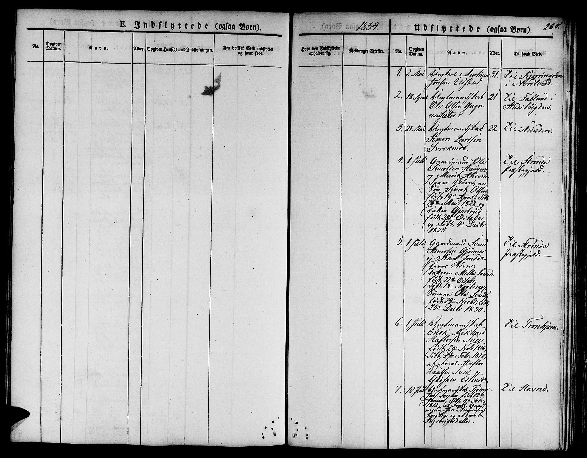 Ministerialprotokoller, klokkerbøker og fødselsregistre - Sør-Trøndelag, AV/SAT-A-1456/668/L0804: Parish register (official) no. 668A04, 1826-1839, p. 260