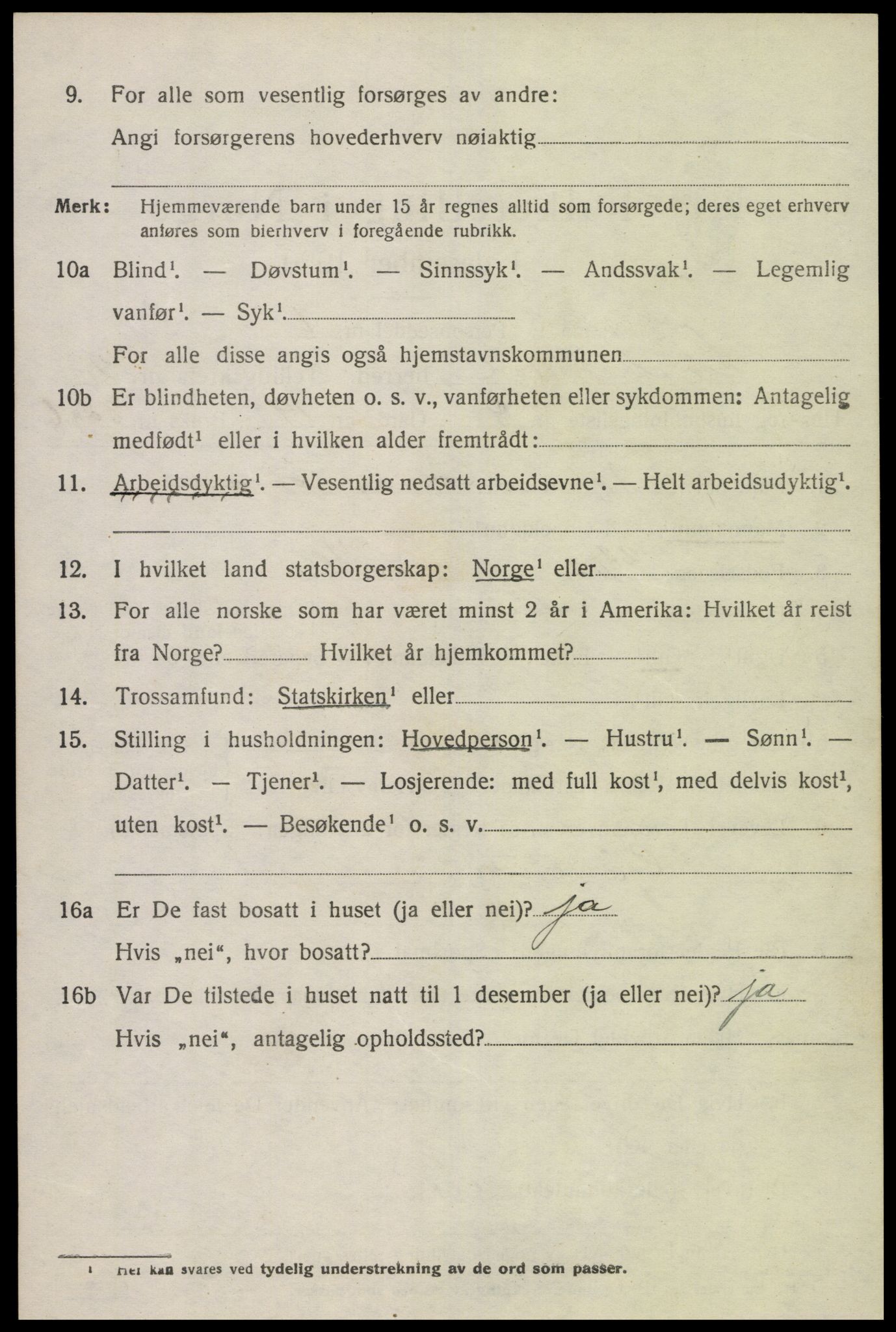 SAK, 1920 census for Sør-Audnedal, 1920, p. 1640