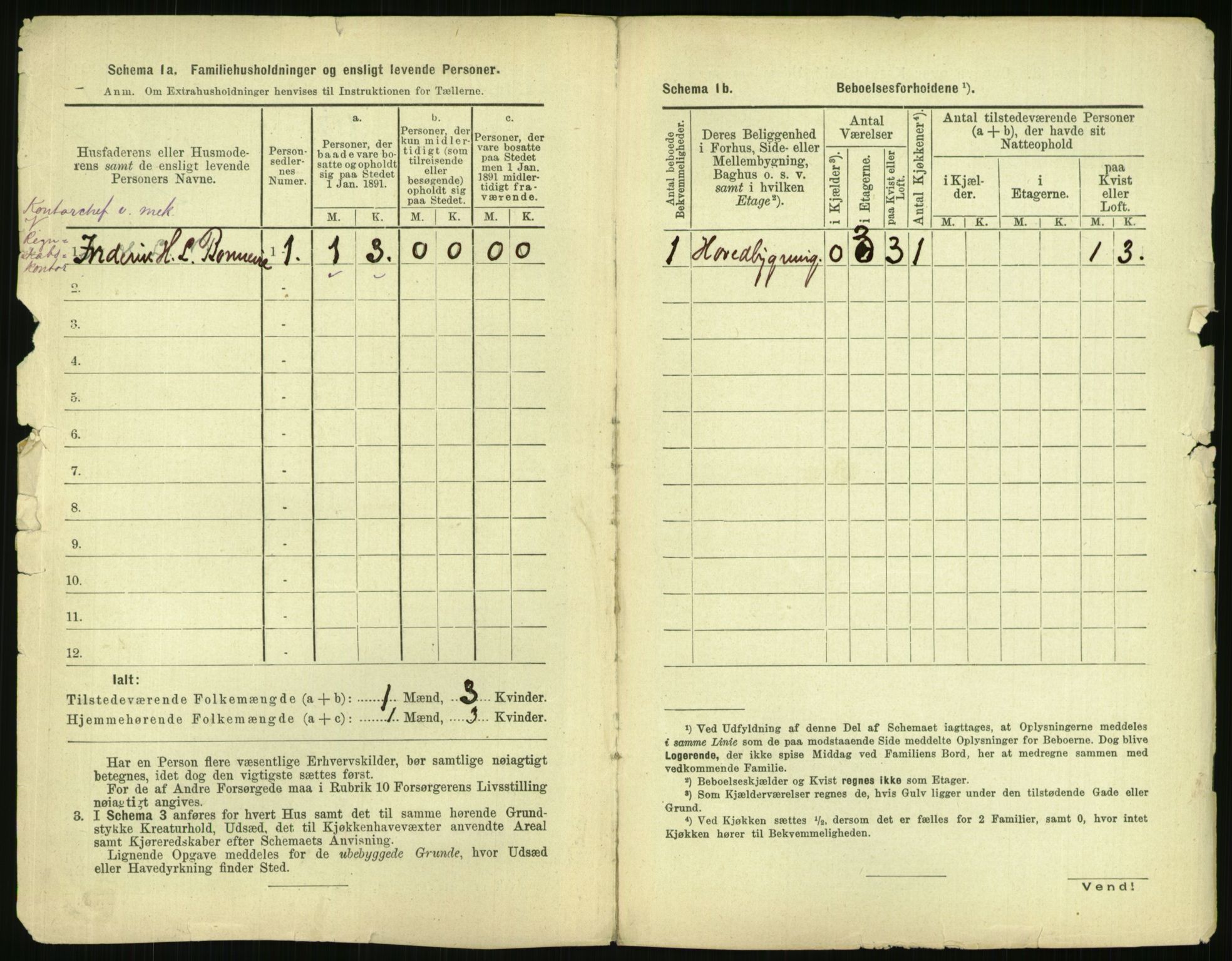 RA, 1891 census for 0301 Kristiania, 1891, p. 111909