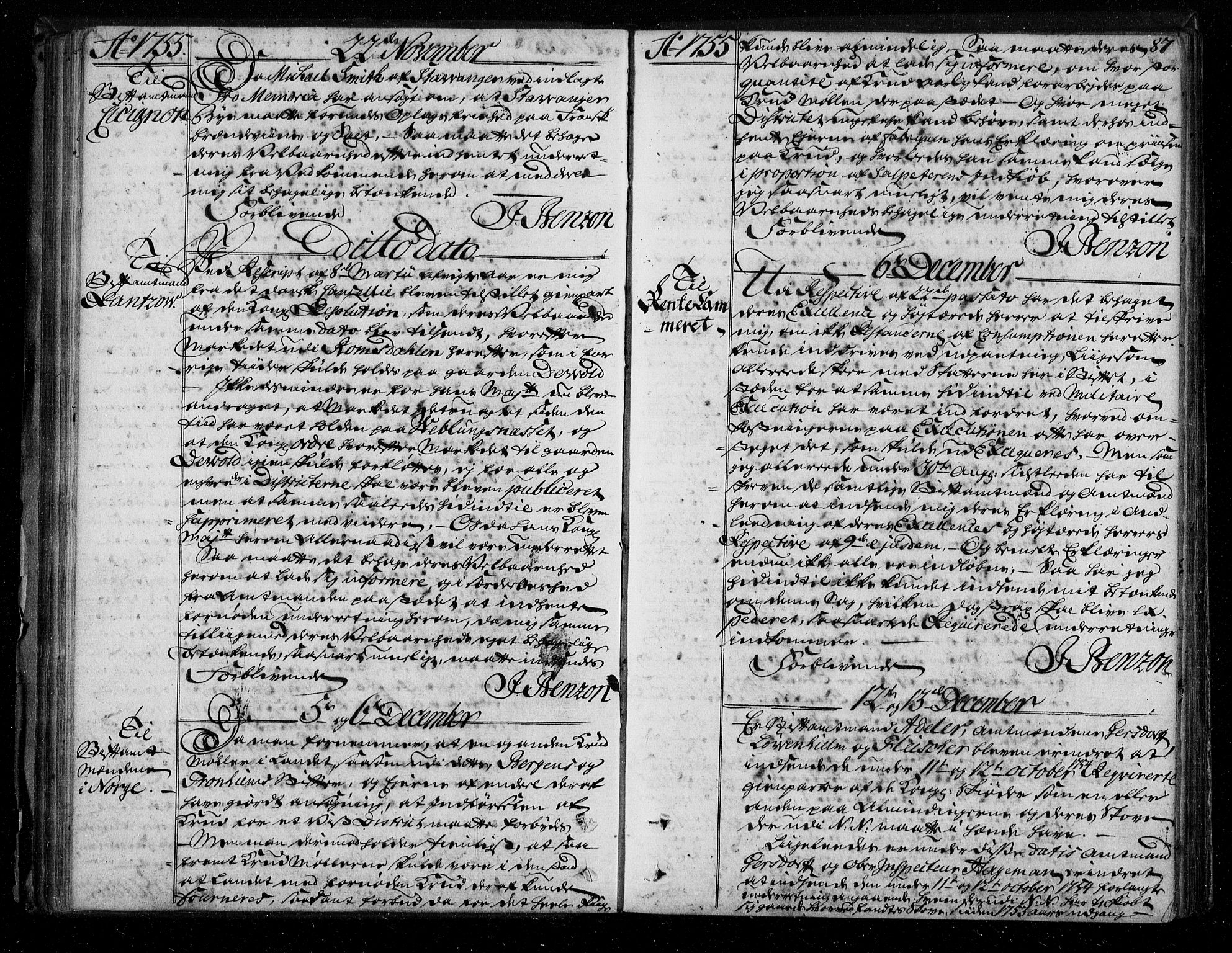 Stattholderembetet 1572-1771, AV/RA-EA-2870/Bf/L0002: Stattholderprotokoll (allmenn kopibok), 1753-1758, p. 86b-87a