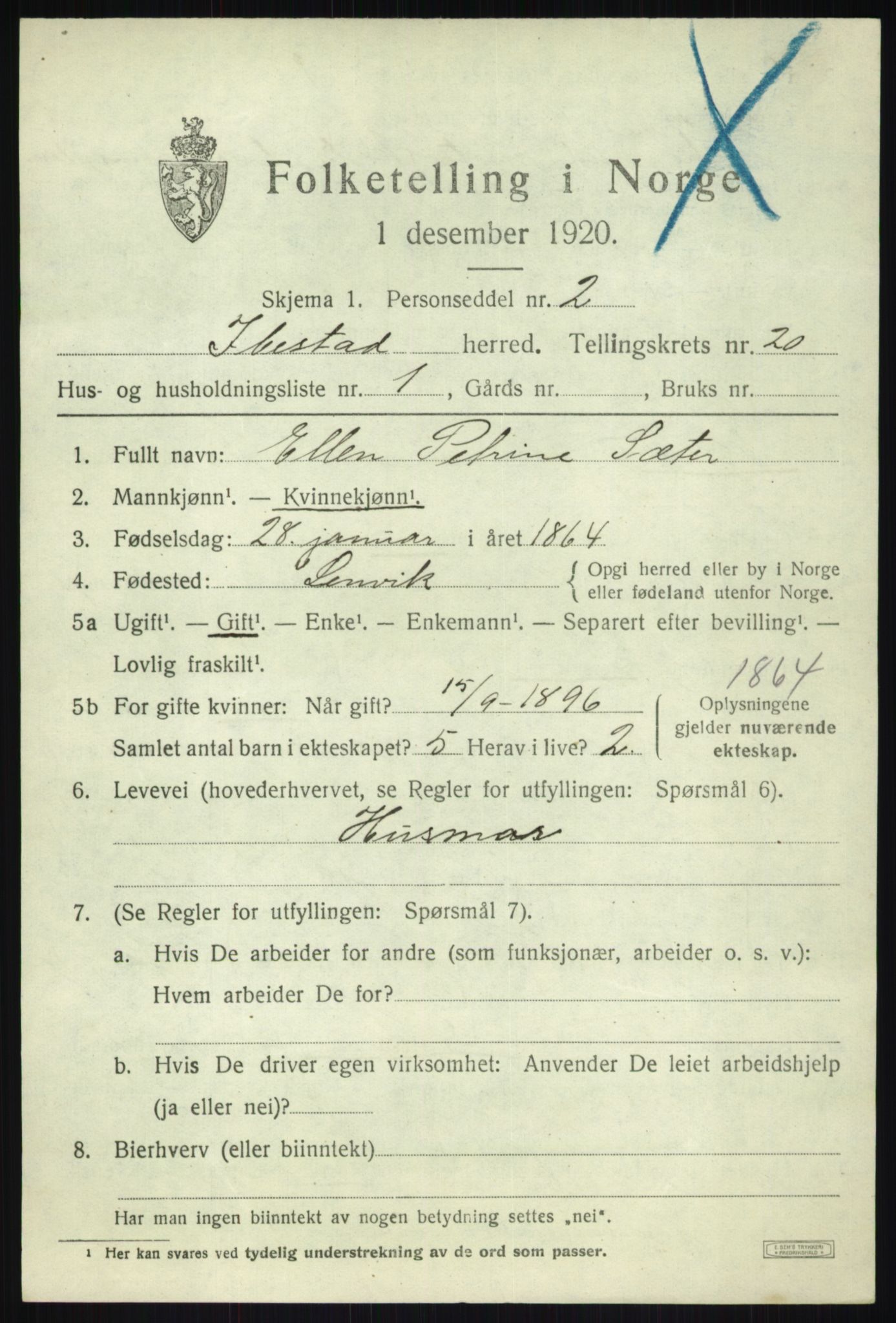 SATØ, 1920 census for Ibestad, 1920, p. 11265