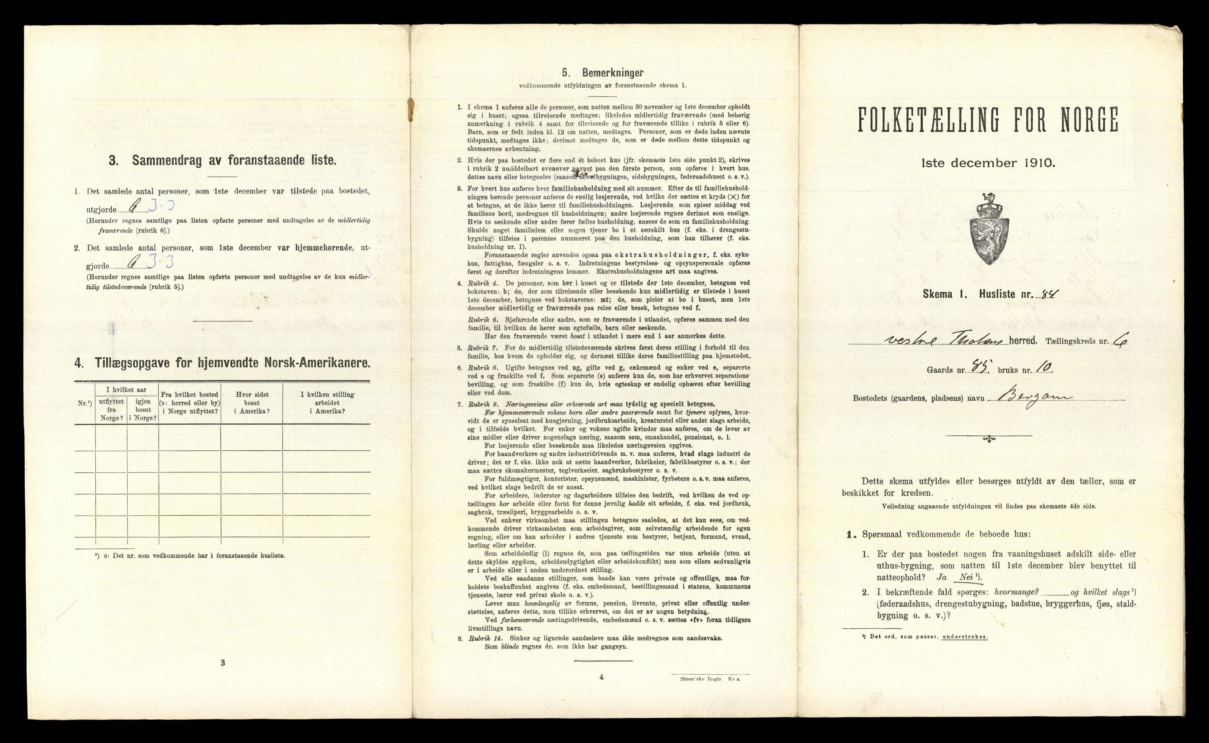 RA, 1910 census for Vestre Toten, 1910, p. 1017