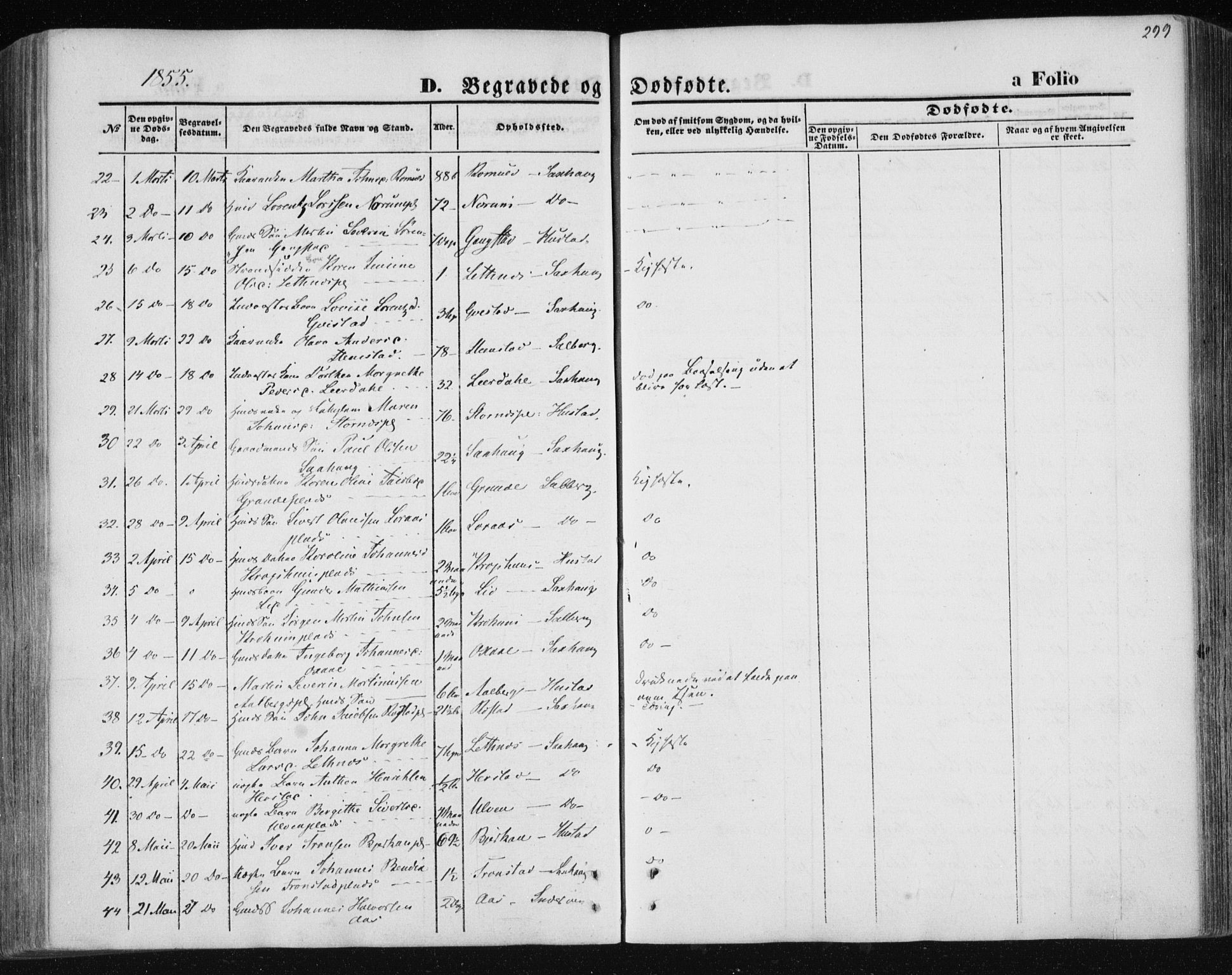 Ministerialprotokoller, klokkerbøker og fødselsregistre - Nord-Trøndelag, SAT/A-1458/730/L0283: Parish register (official) no. 730A08, 1855-1865, p. 299