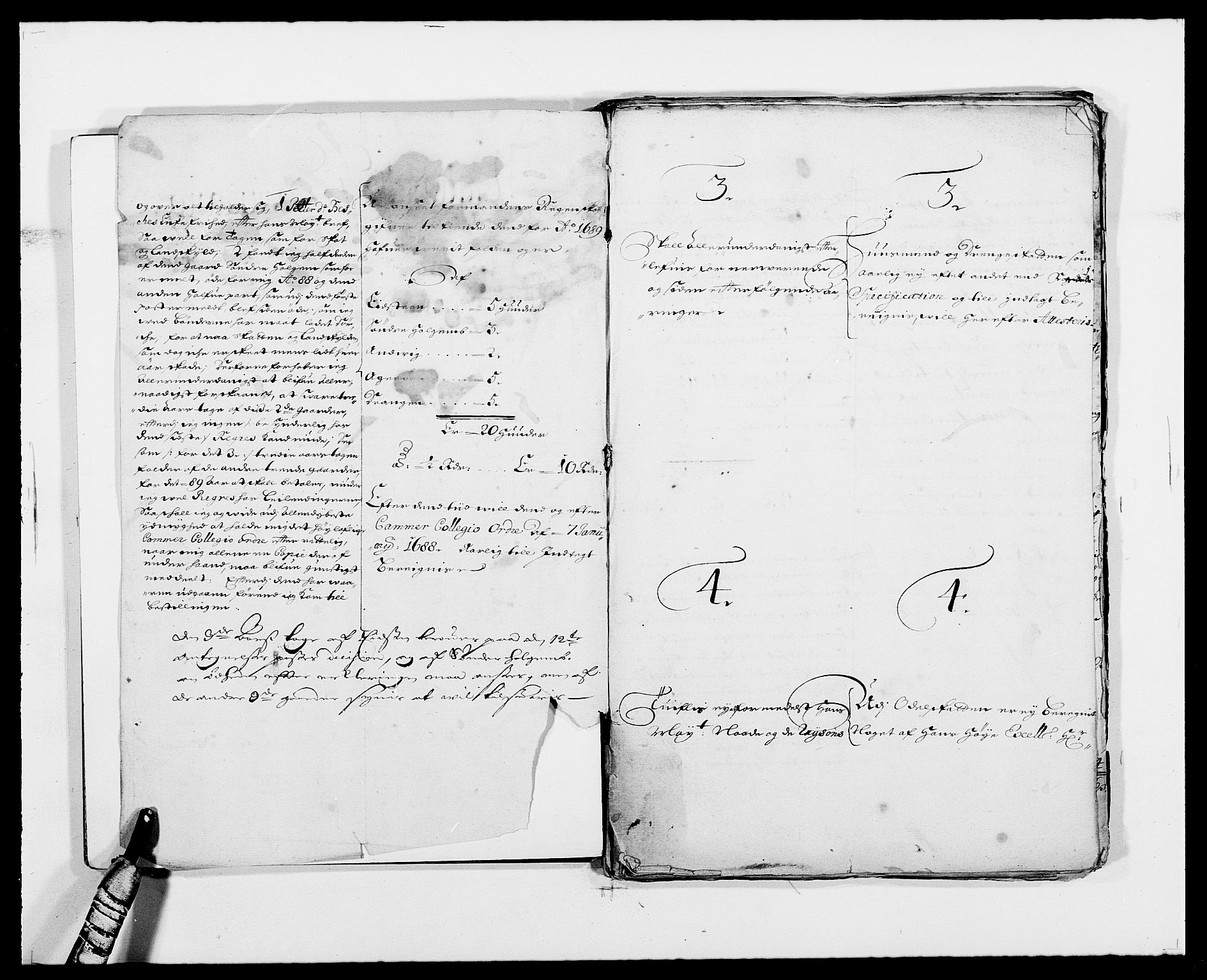 Rentekammeret inntil 1814, Reviderte regnskaper, Fogderegnskap, RA/EA-4092/R33/L1971: Fogderegnskap Larvik grevskap, 1688-1689, p. 407