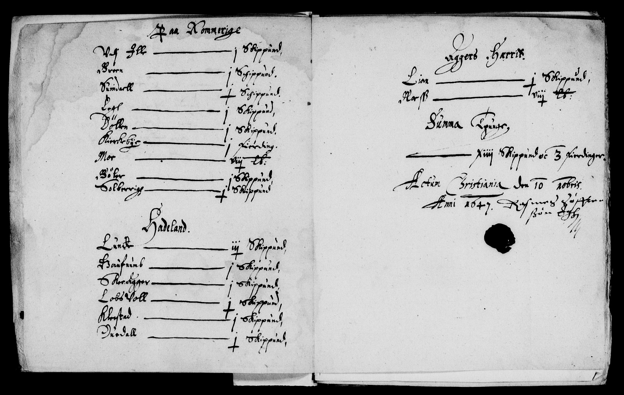 Rentekammeret inntil 1814, Reviderte regnskaper, Lensregnskaper, AV/RA-EA-5023/R/Rb/Rba/L0194: Akershus len, 1647-1648