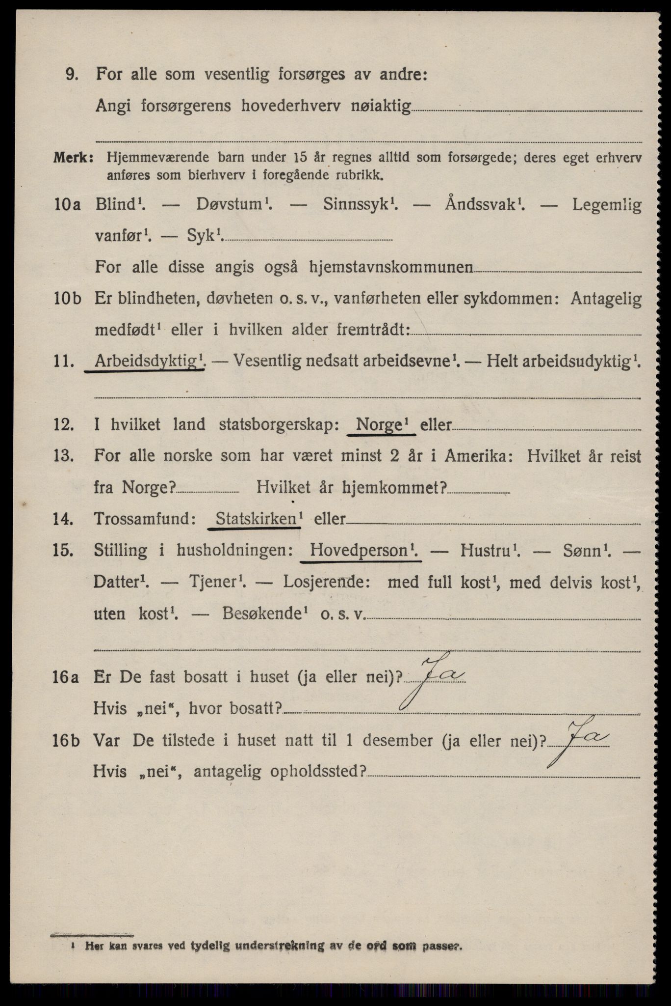 SAKO, 1920 census for Fyresdal, 1920, p. 3318