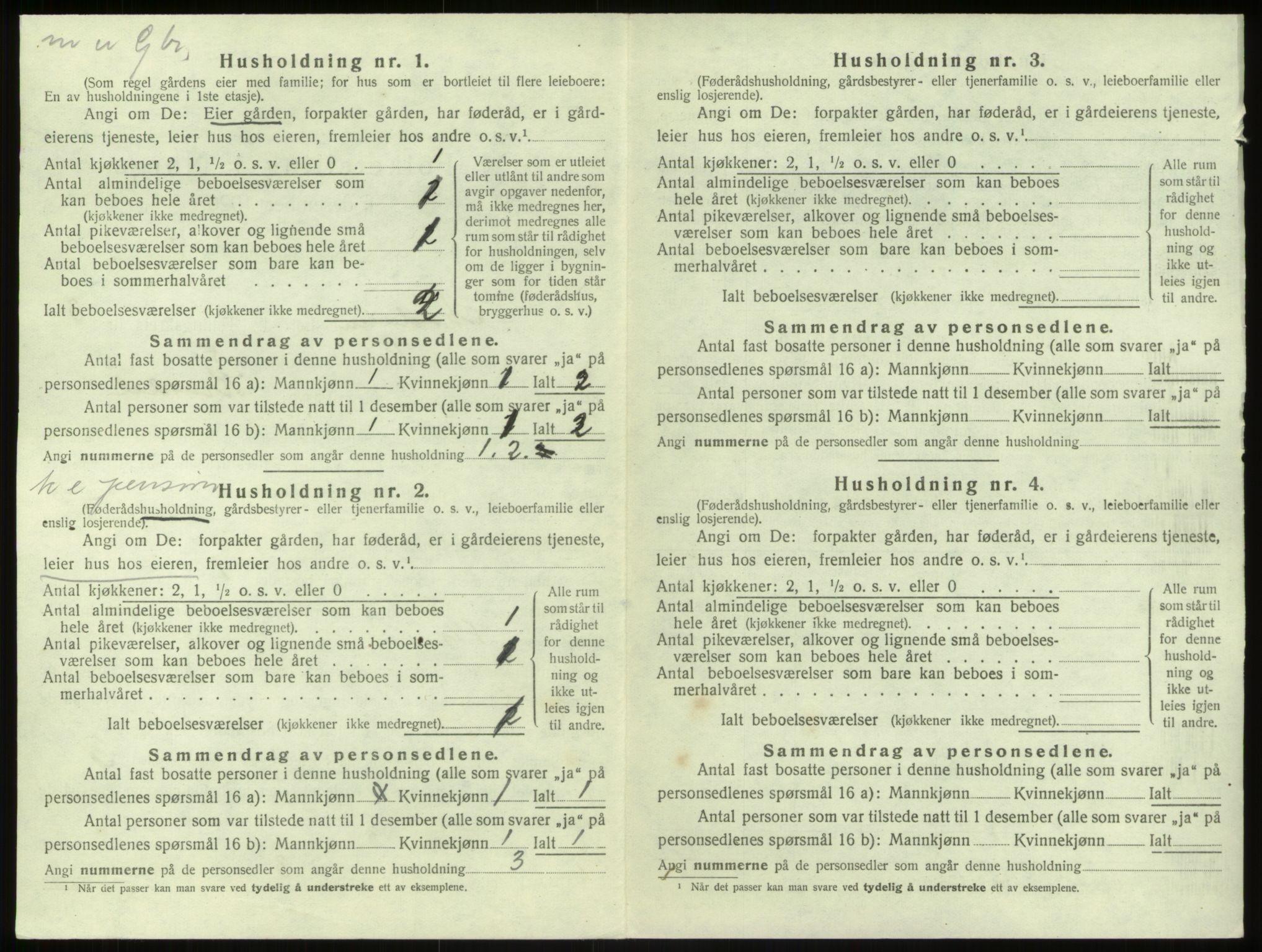 SAB, 1920 census for Modalen, 1920, p. 78