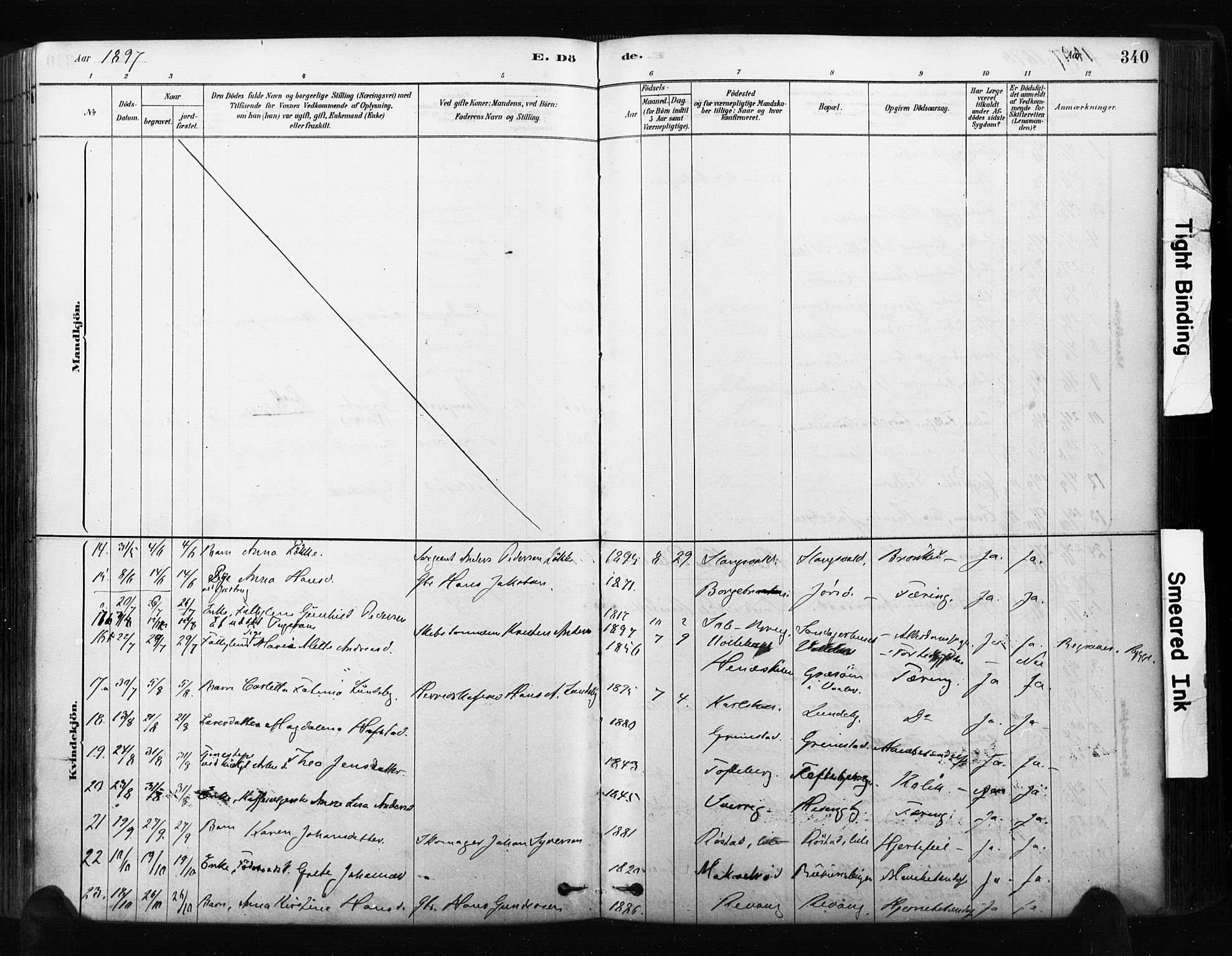 Råde prestekontor kirkebøker, AV/SAO-A-2009/F/Fa/L0007: Parish register (official) no. 7, 1878-1902, p. 340