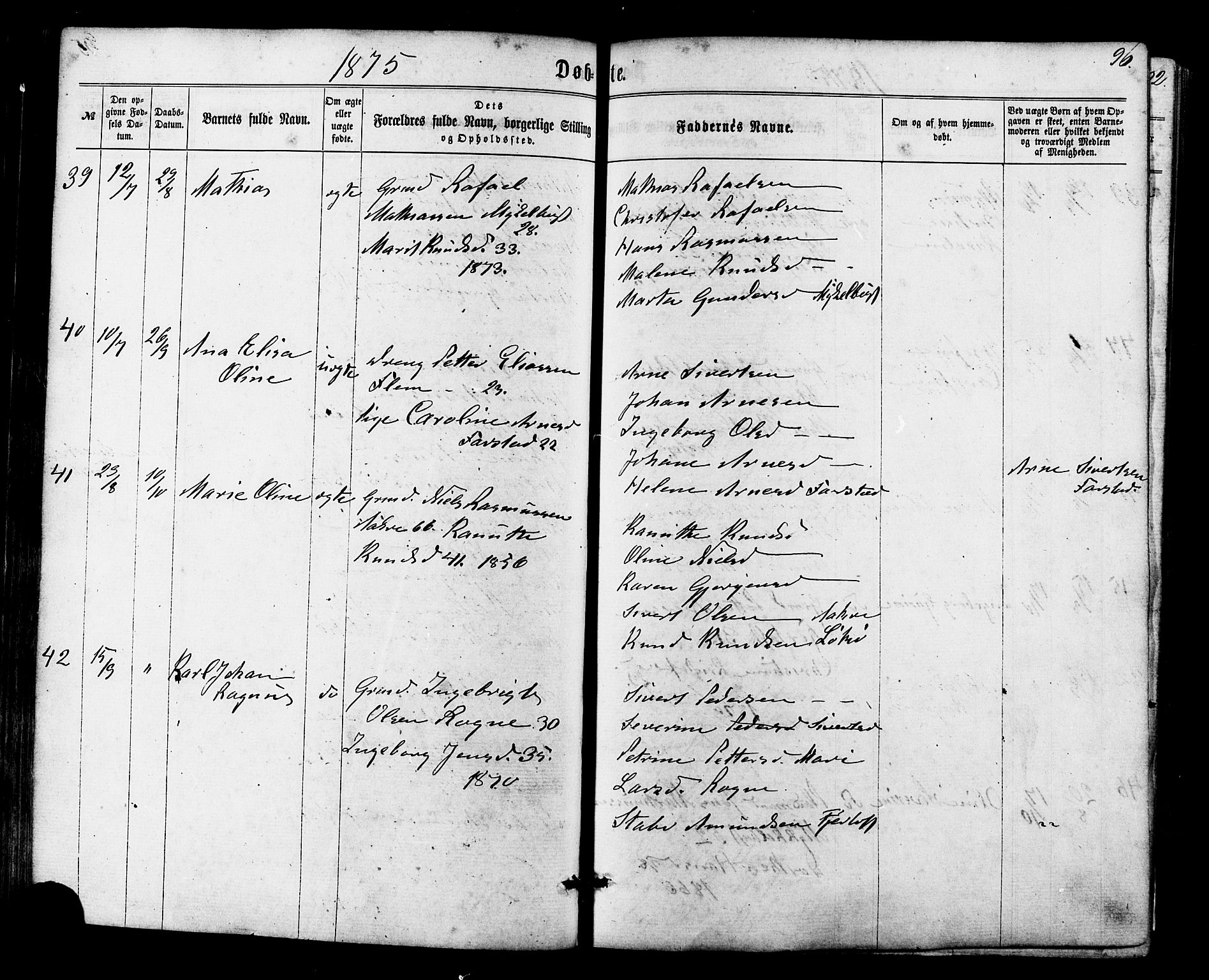 Ministerialprotokoller, klokkerbøker og fødselsregistre - Møre og Romsdal, AV/SAT-A-1454/536/L0498: Parish register (official) no. 536A07, 1862-1875, p. 96