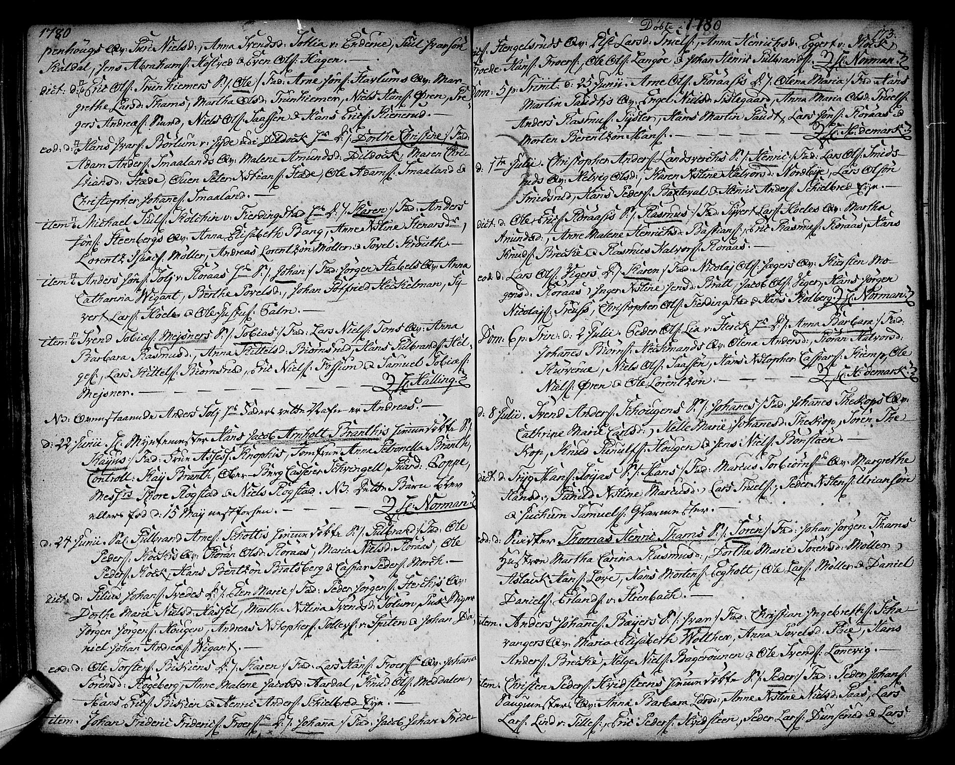 Kongsberg kirkebøker, SAKO/A-22/F/Fa/L0005: Parish register (official) no. I 5, 1769-1782, p. 173