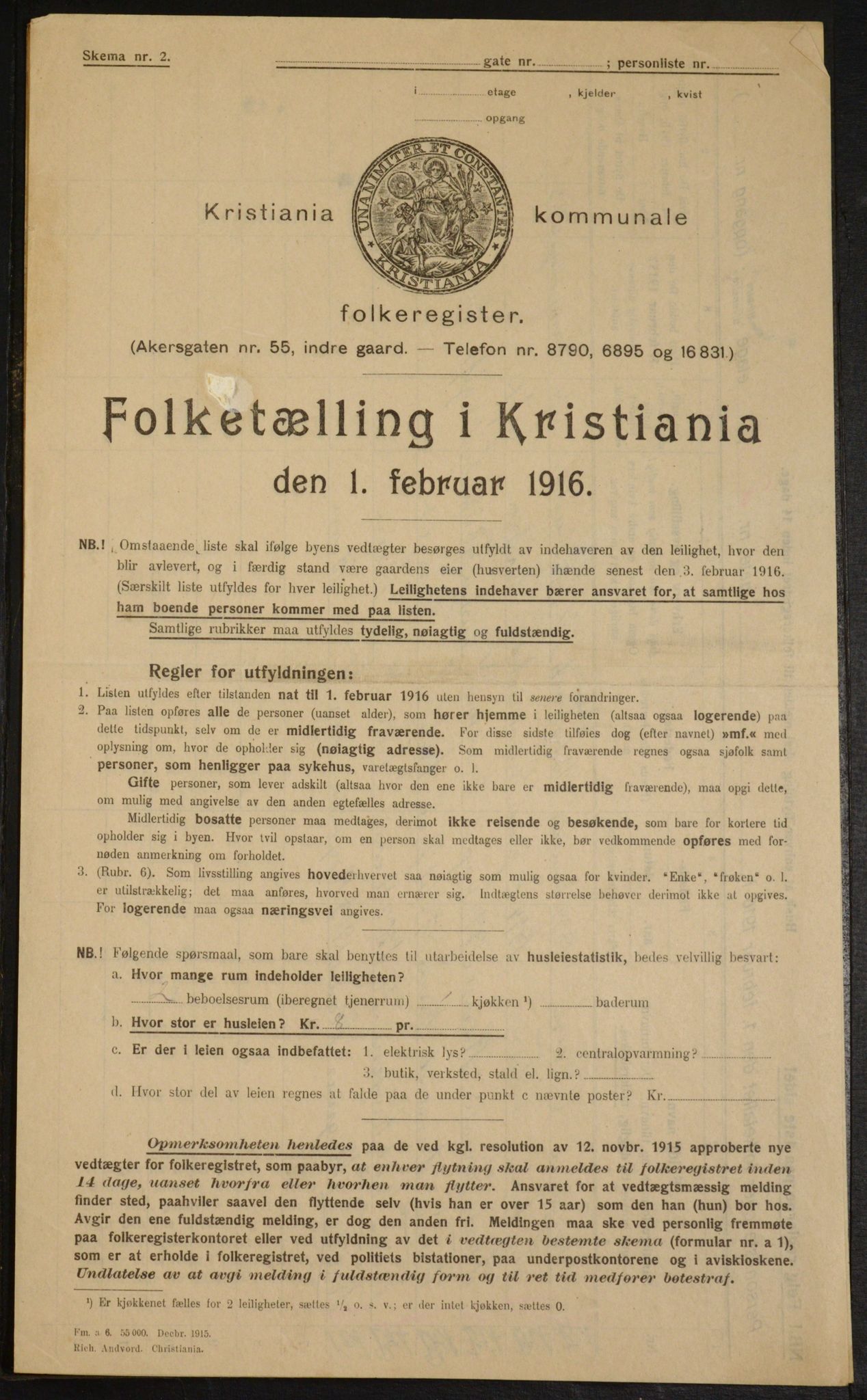 OBA, Municipal Census 1916 for Kristiania, 1916, p. 21350