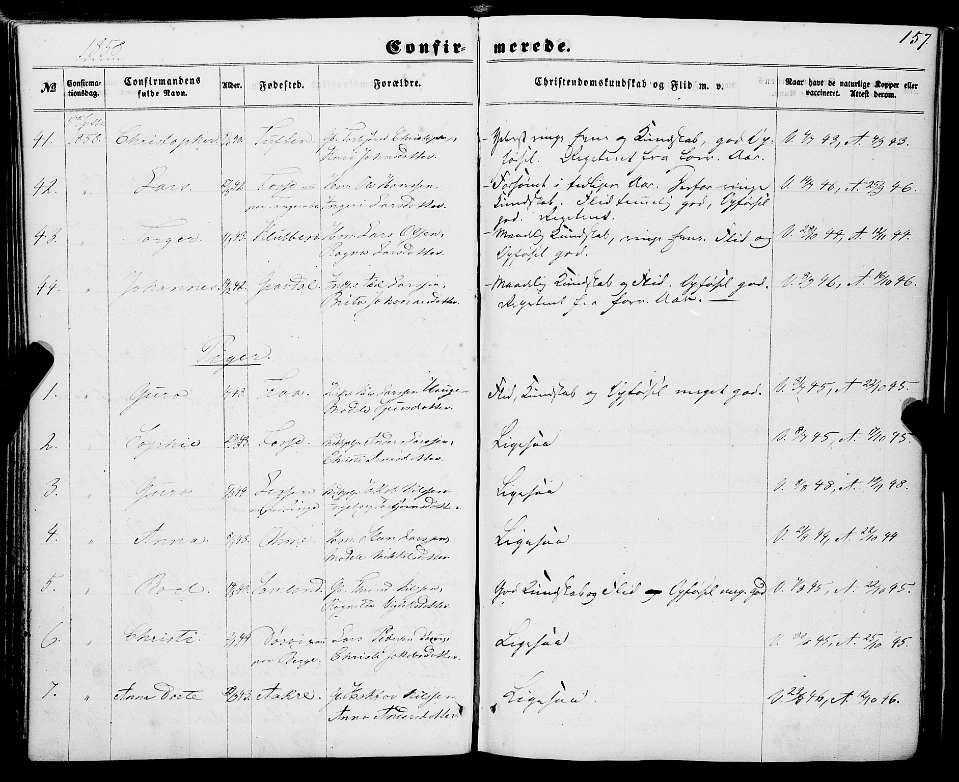 Strandebarm sokneprestembete, AV/SAB-A-78401/H/Haa: Parish register (official) no. A 8, 1858-1872, p. 157