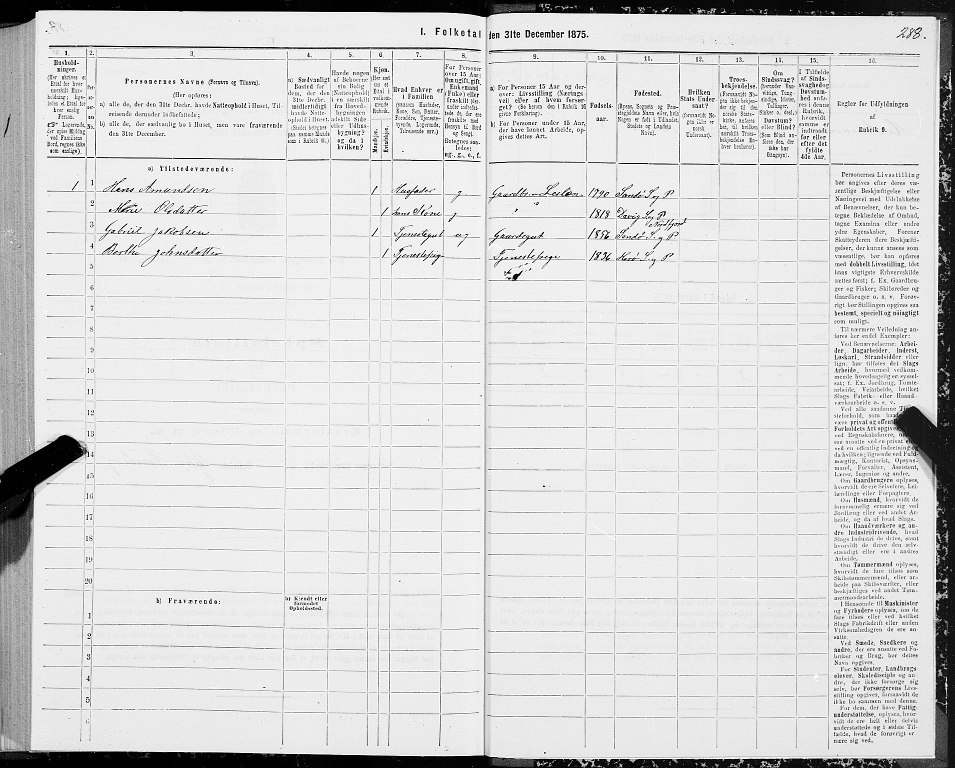 SAT, 1875 census for 1515P Herøy, 1875, p. 3288