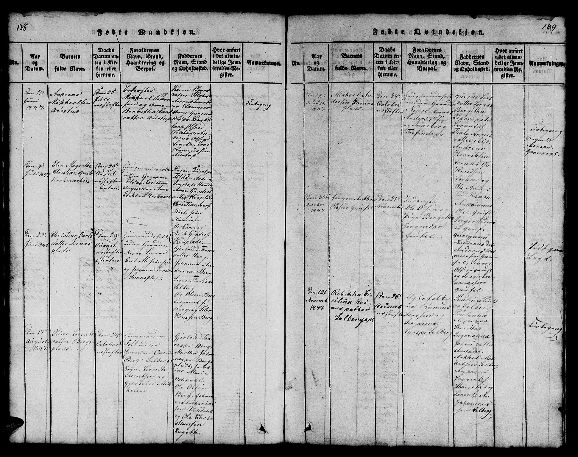 Ministerialprotokoller, klokkerbøker og fødselsregistre - Nord-Trøndelag, SAT/A-1458/731/L0310: Parish register (copy) no. 731C01, 1816-1874, p. 138-139