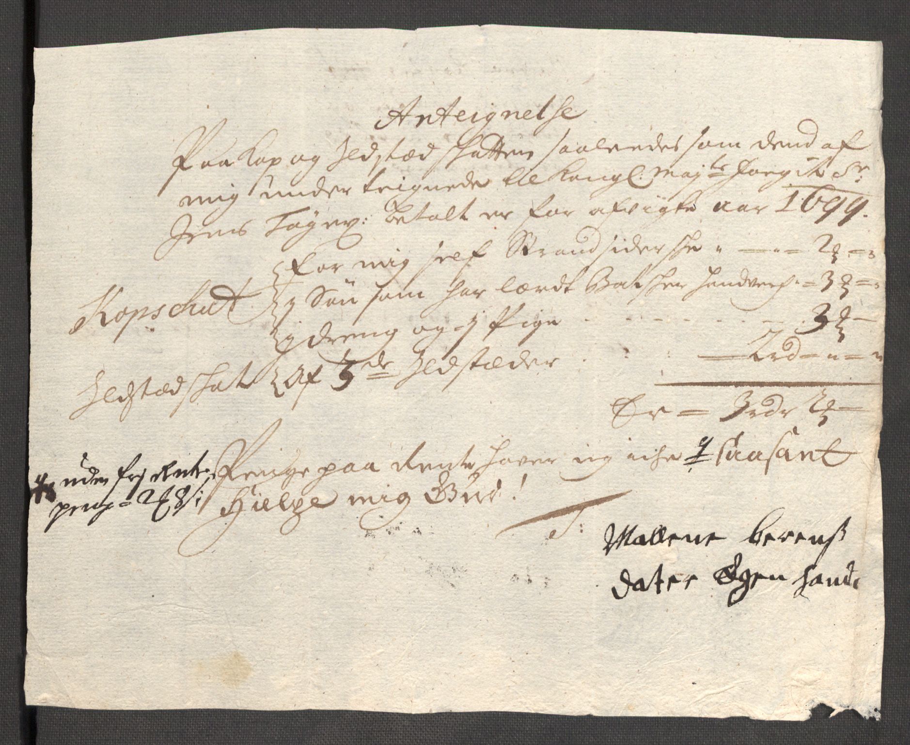 Rentekammeret inntil 1814, Reviderte regnskaper, Fogderegnskap, AV/RA-EA-4092/R53/L3424: Fogderegnskap Sunn- og Nordfjord, 1699, p. 412