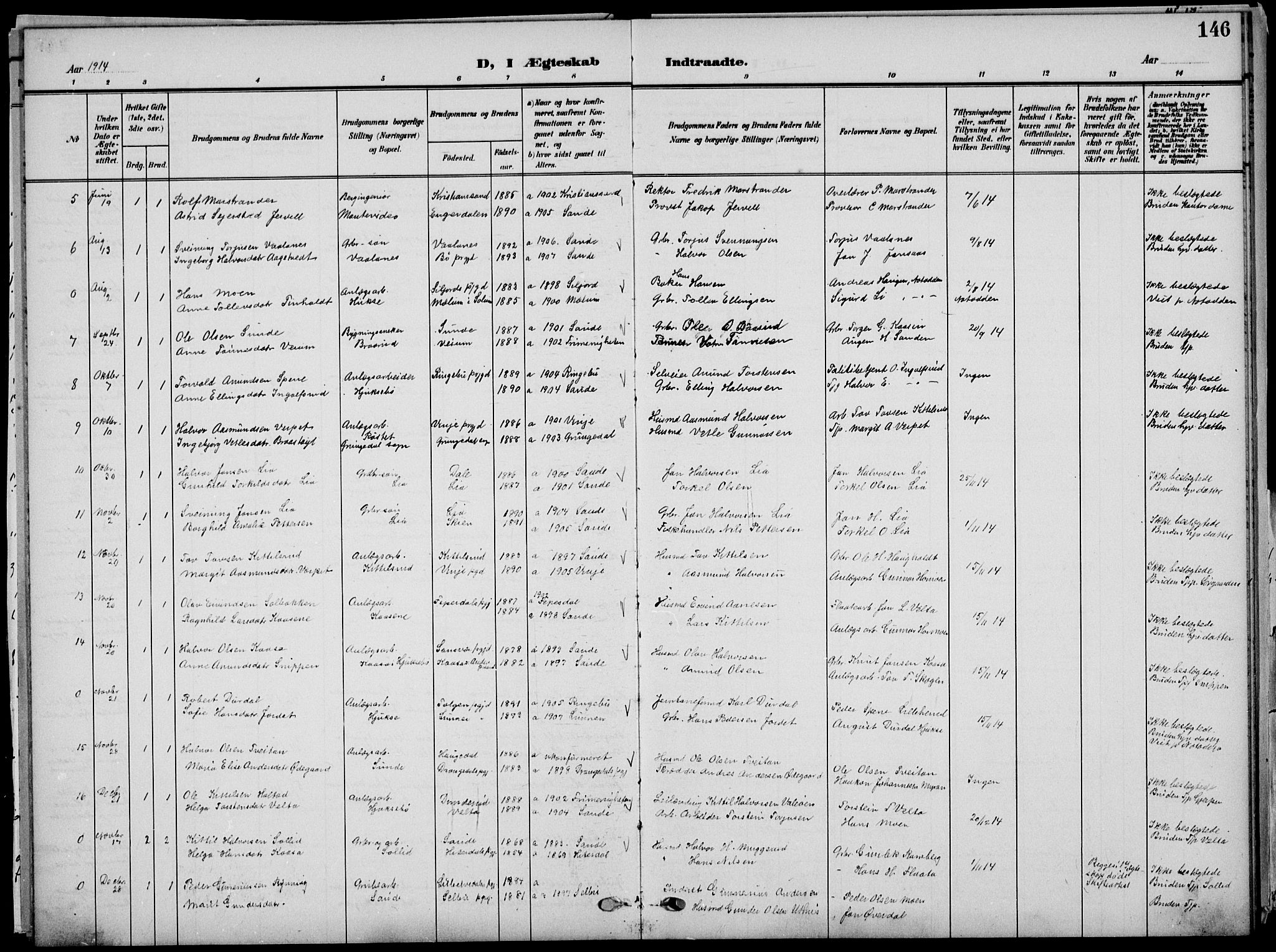 Sauherad kirkebøker, AV/SAKO-A-298/G/Ga/L0004a: Parish register (copy) no. I 4a, 1906-1934, p. 146