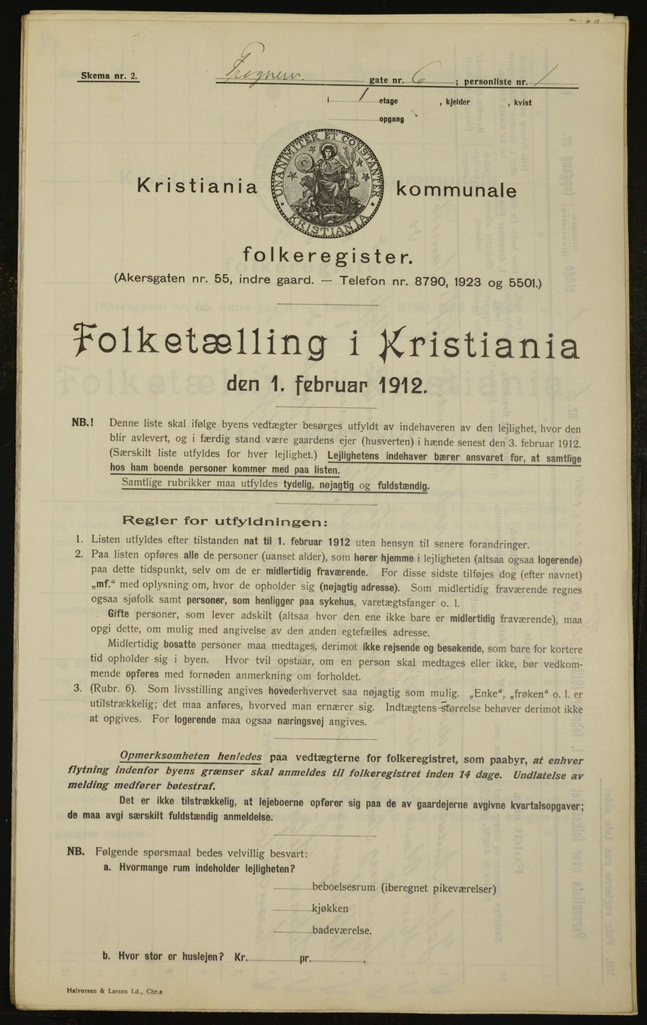 OBA, Municipal Census 1912 for Kristiania, 1912, p. 27036