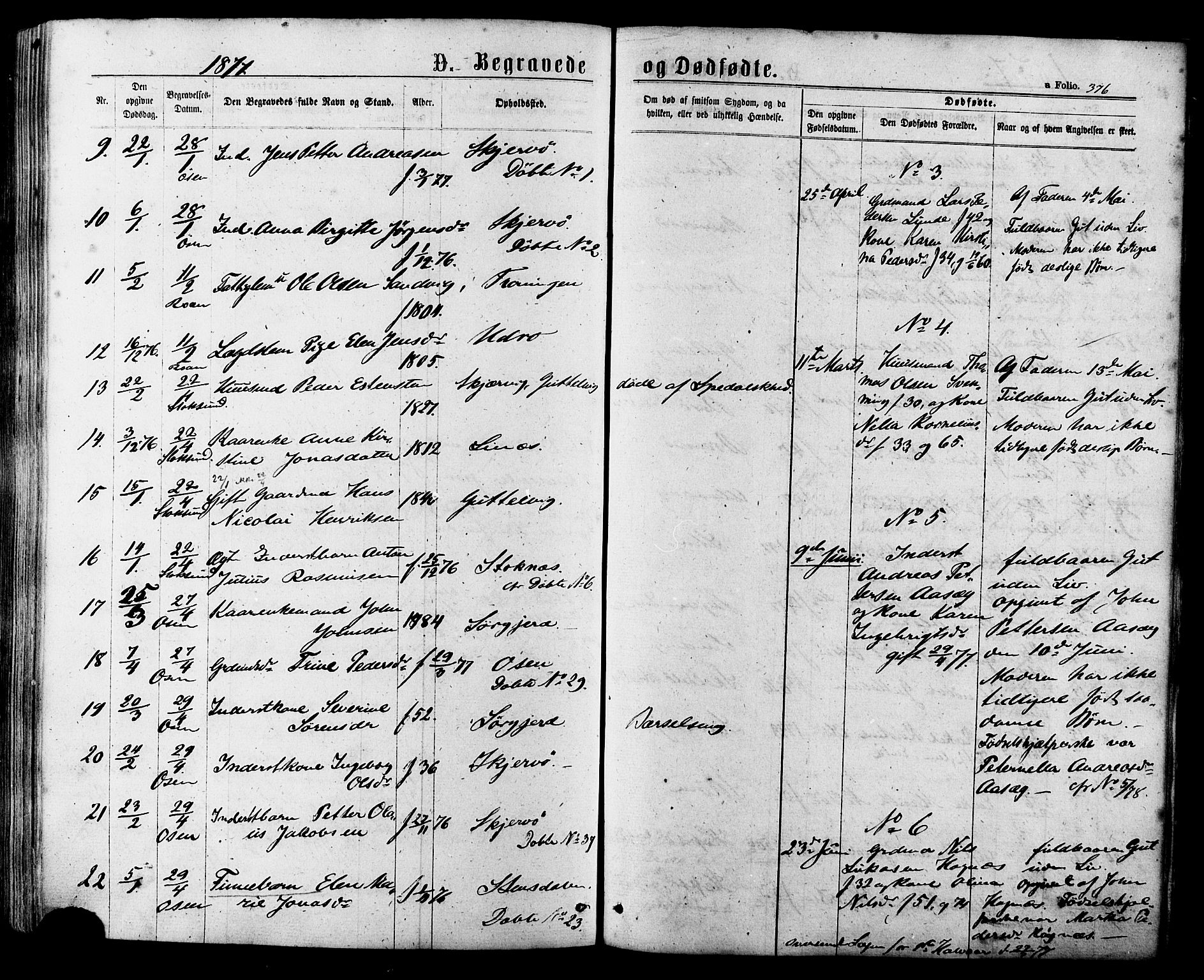 Ministerialprotokoller, klokkerbøker og fødselsregistre - Sør-Trøndelag, SAT/A-1456/657/L0706: Parish register (official) no. 657A07, 1867-1878, p. 376