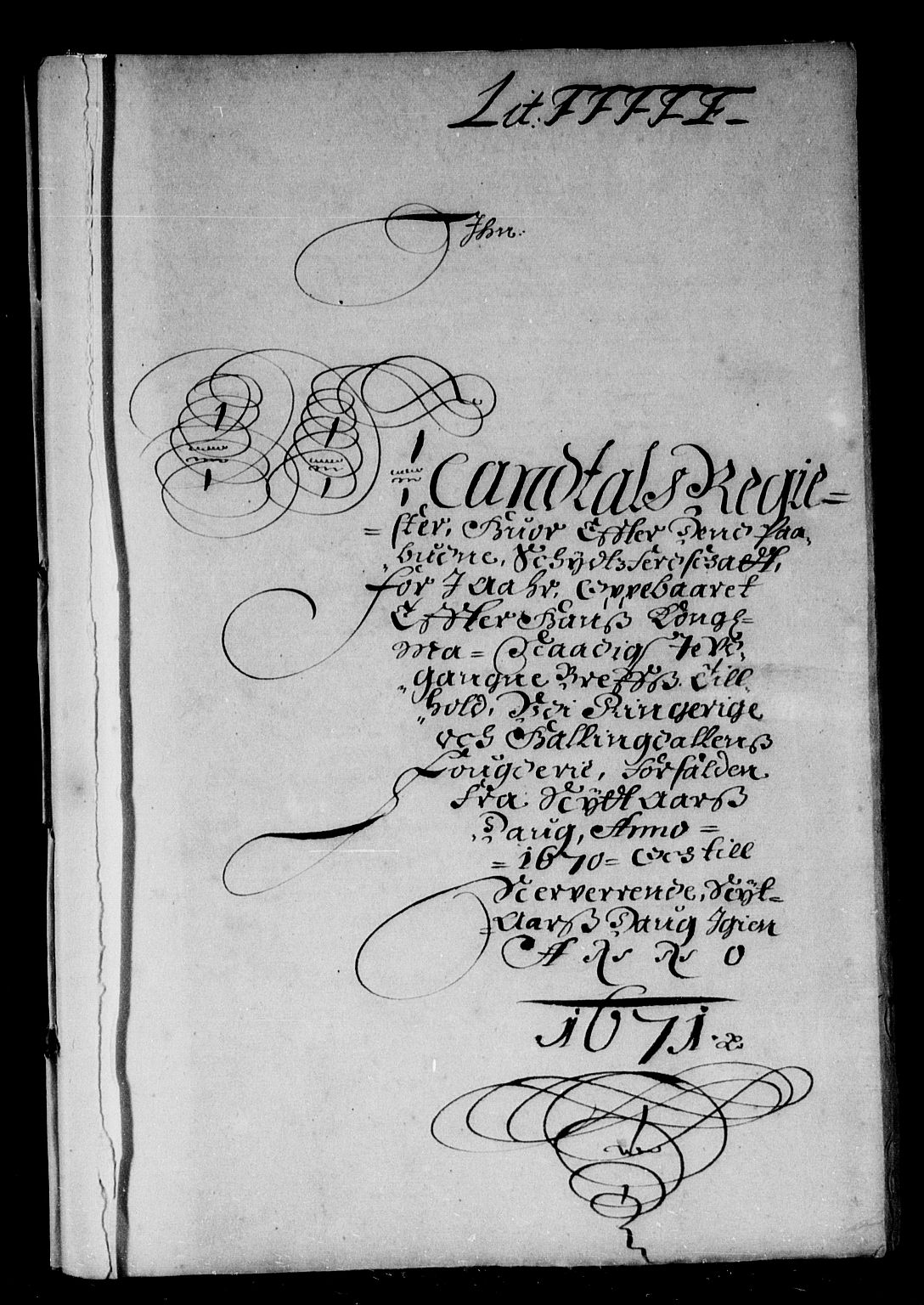 Rentekammeret inntil 1814, Reviderte regnskaper, Stiftamtstueregnskaper, Landkommissariatet på Akershus og Akershus stiftamt, RA/EA-5869/R/Rb/L0073: Akershus stiftamt, 1670