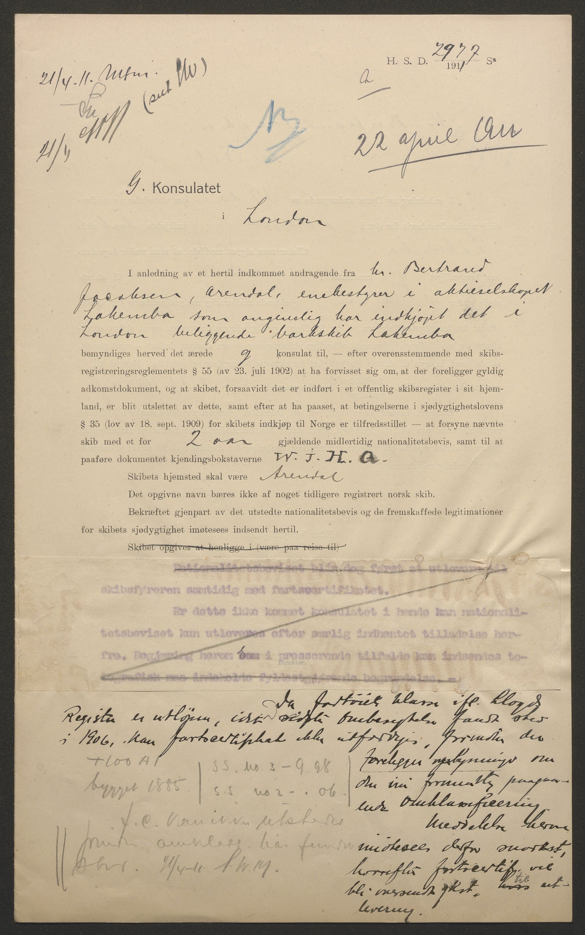 Sjøfartsdirektoratet med forløpere, skipsmapper slettede skip, AV/RA-S-4998/F/Fa/L0638: --, 1866-1933, p. 57