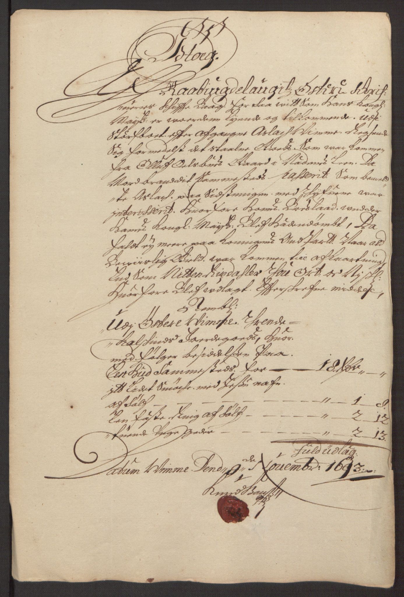 Rentekammeret inntil 1814, Reviderte regnskaper, Fogderegnskap, AV/RA-EA-4092/R40/L2444: Fogderegnskap Råbyggelag, 1693-1696, p. 30