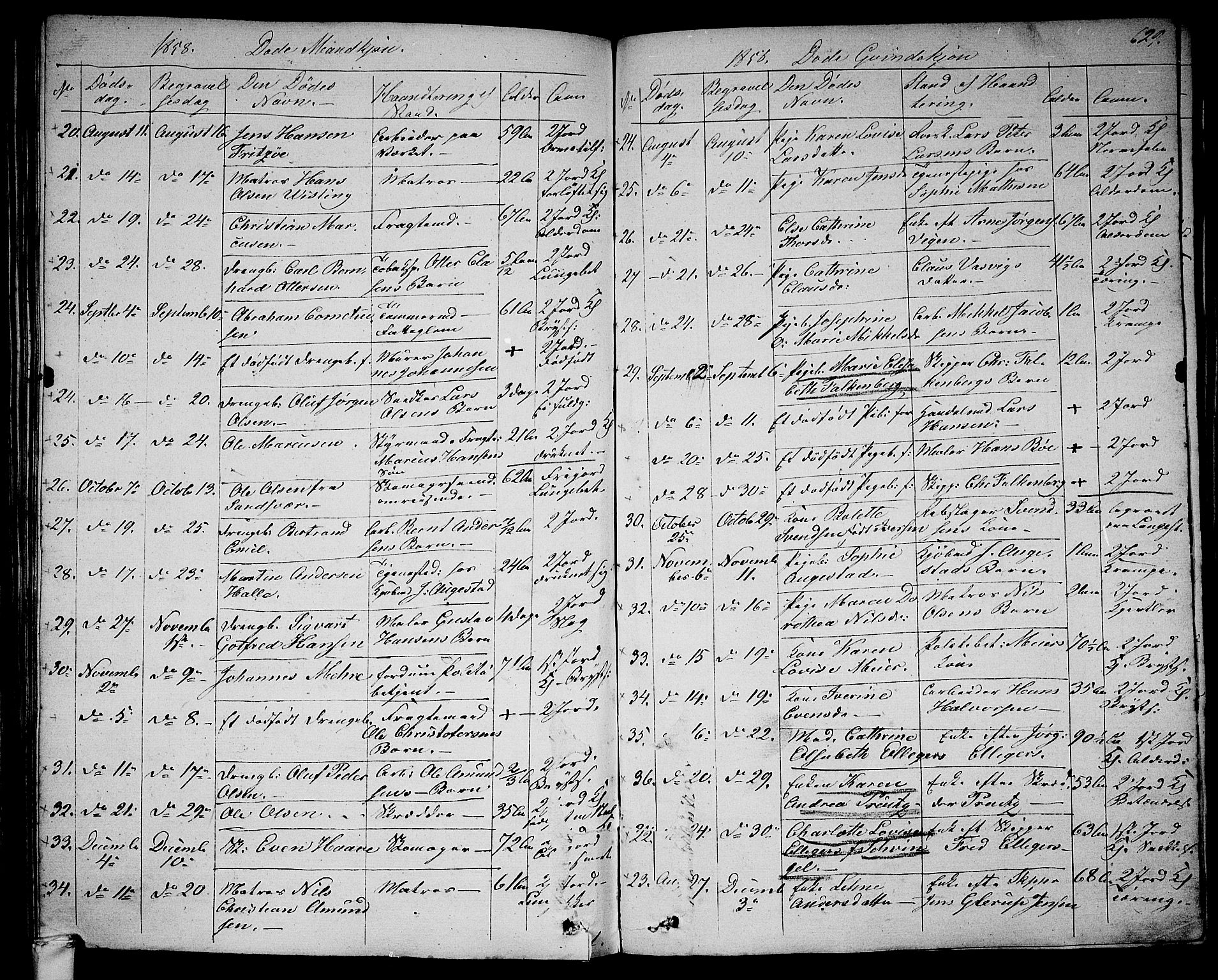 Larvik kirkebøker, SAKO/A-352/G/Ga/L0003b: Parish register (copy) no. I 3B, 1830-1870, p. 629