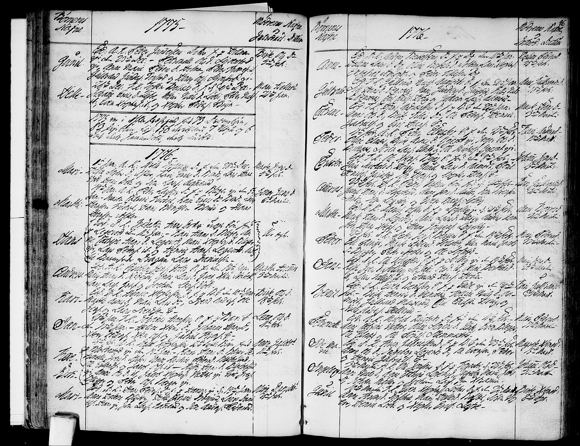 Asker prestekontor Kirkebøker, SAO/A-10256a/F/Fa/L0003: Parish register (official) no. I 3, 1767-1807, p. 46