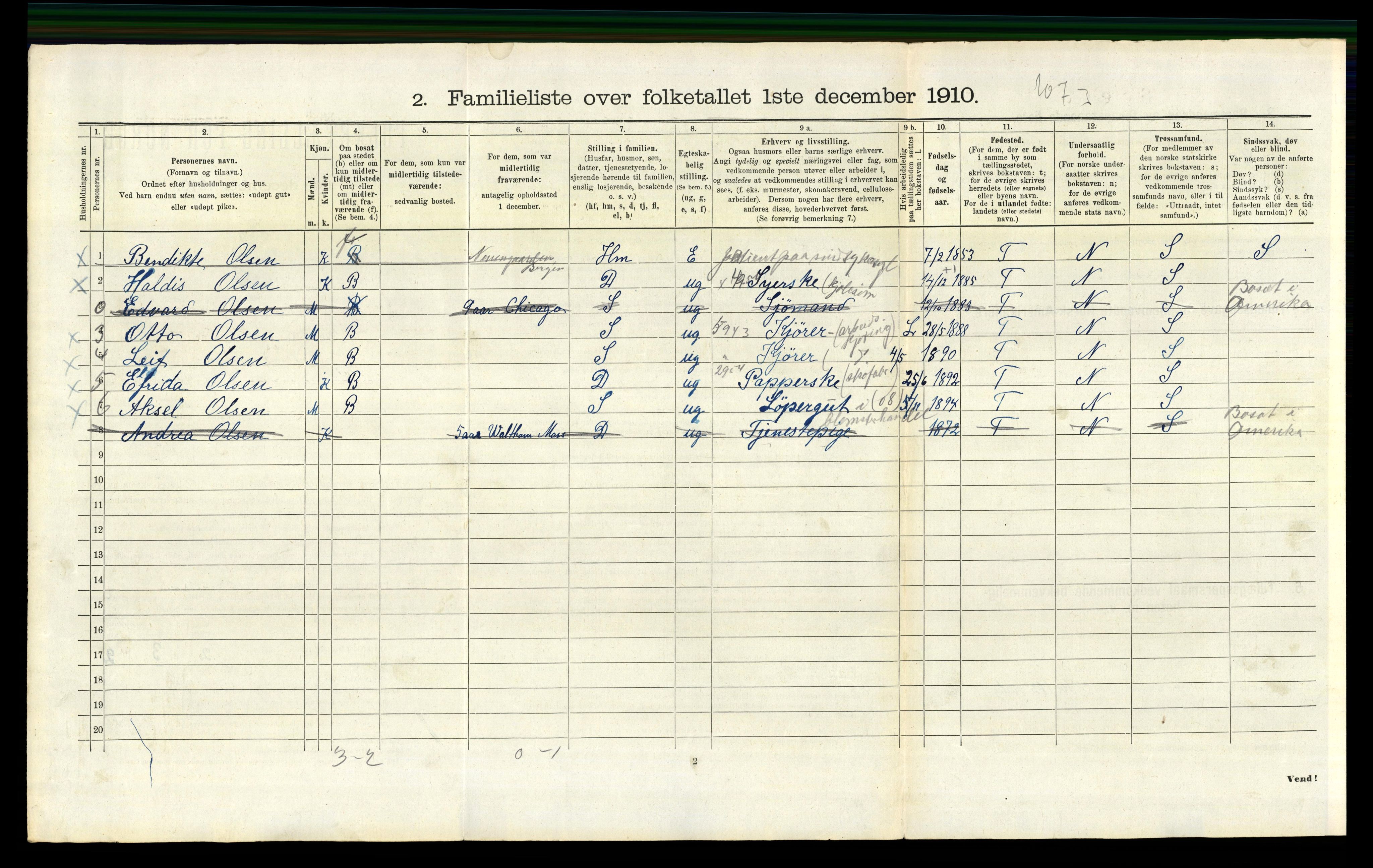 RA, 1910 census for Bergen, 1910, p. 25974