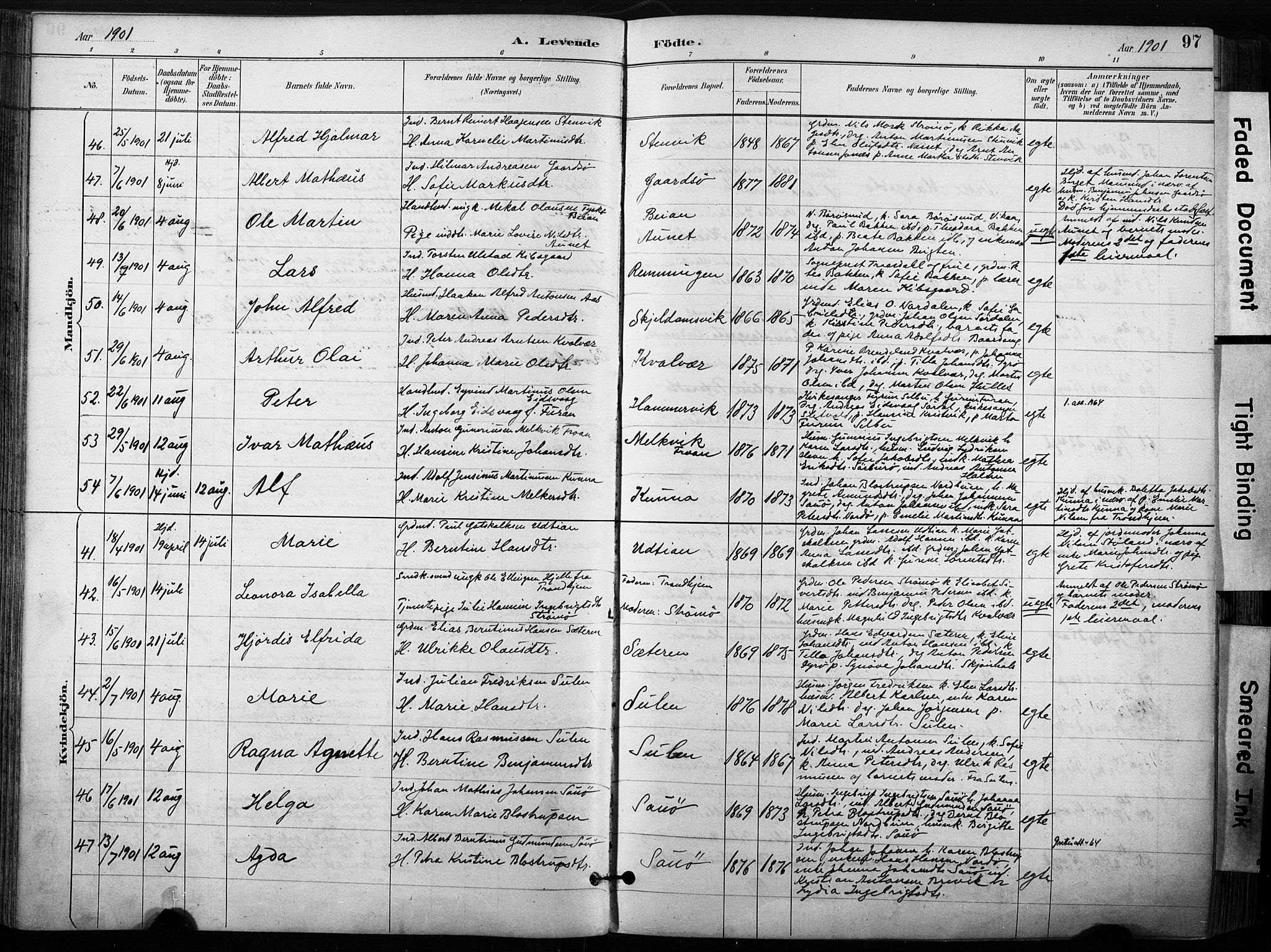 Ministerialprotokoller, klokkerbøker og fødselsregistre - Sør-Trøndelag, AV/SAT-A-1456/640/L0579: Parish register (official) no. 640A04, 1889-1902, p. 97