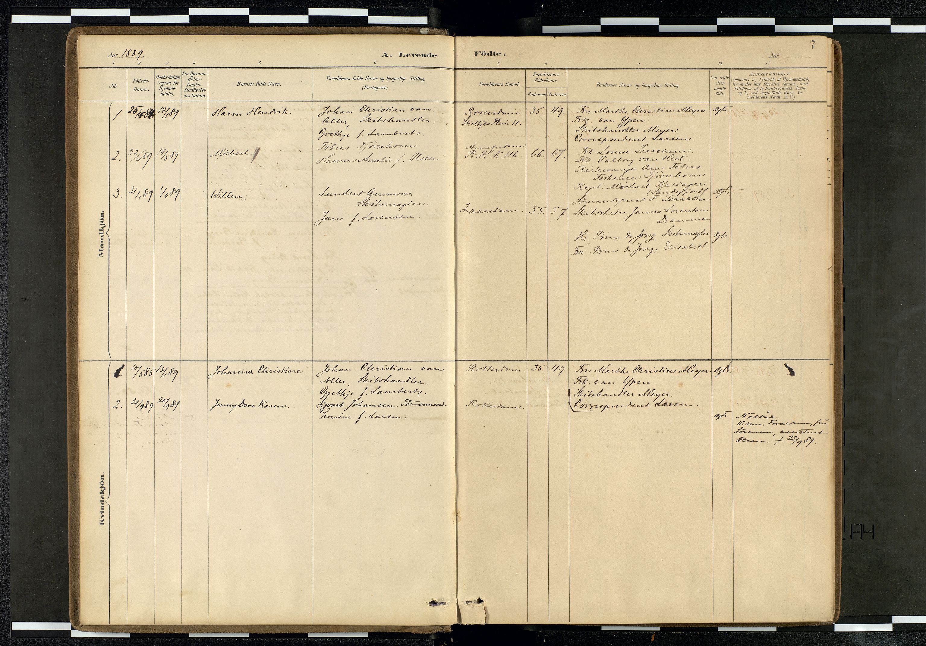 Den norske sjømannsmisjon i utlandet/Hollandske havner (Amsterdam-Rotterdam-Europort), AV/SAB-SAB/PA-0106/H/Ha/Haa/L0002: Parish register (official) no. A 2, 1887-1907, p. 6b-7a