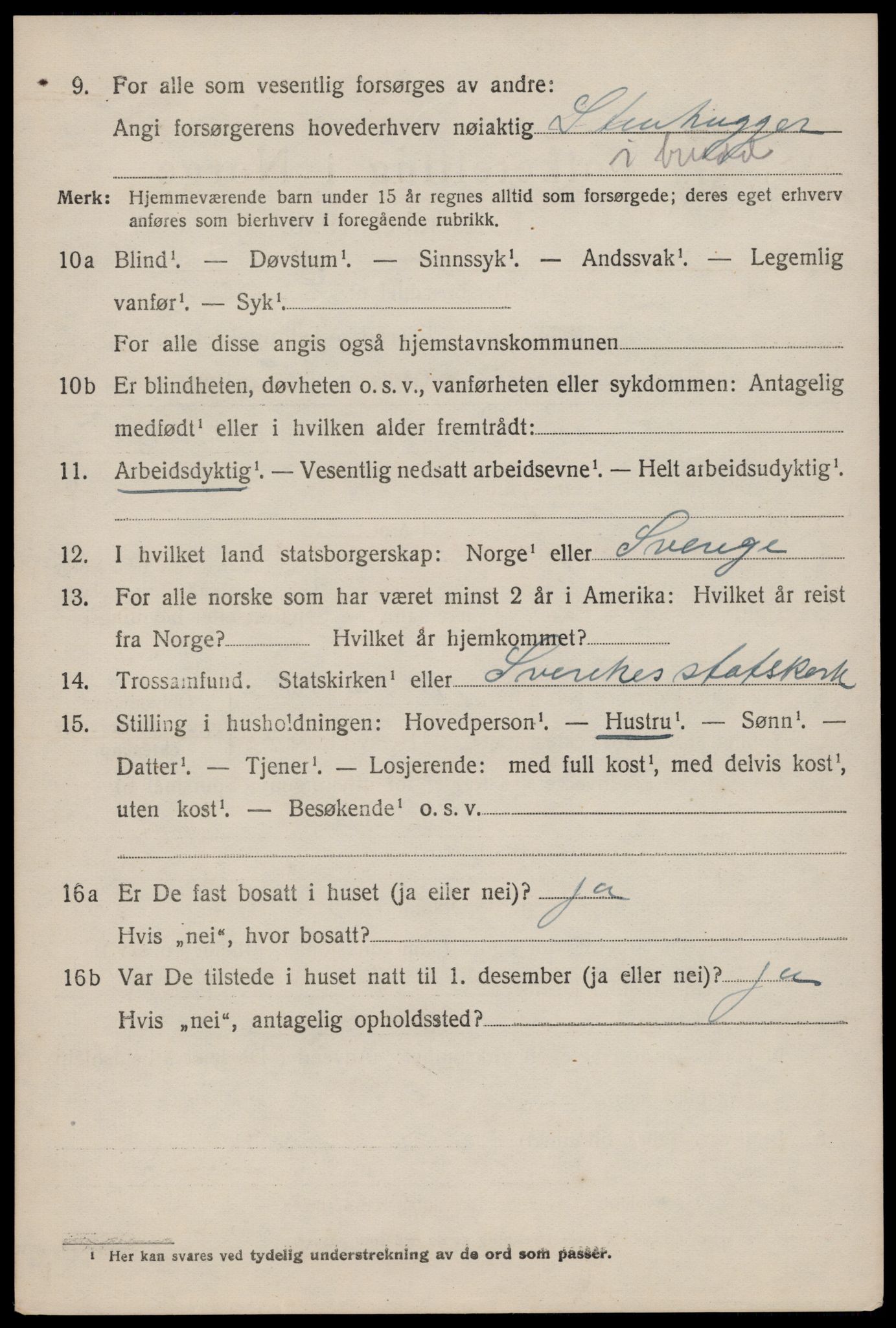 SAST, 1920 census for Tysvær, 1920, p. 2769