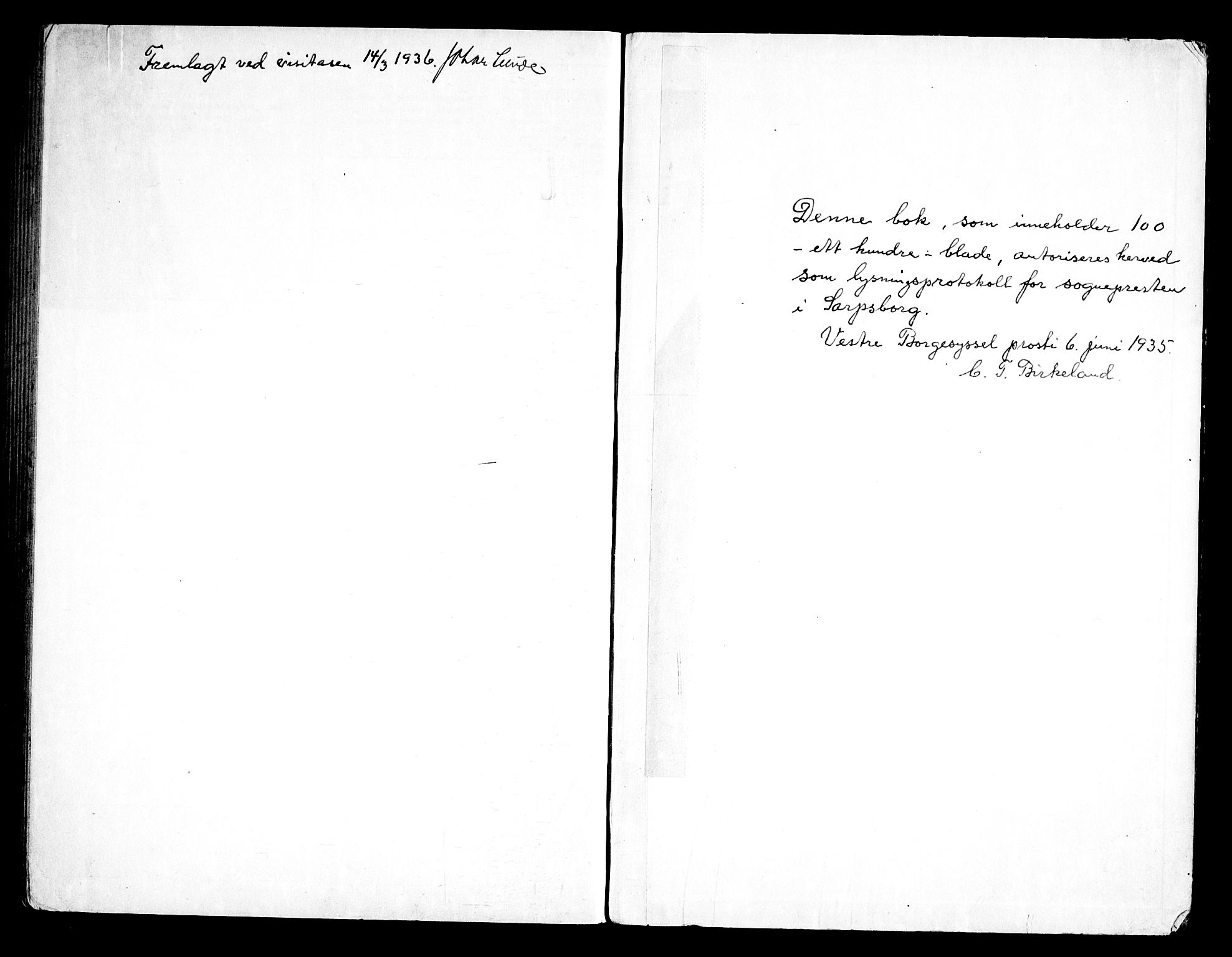 Sarpsborg prestekontor Kirkebøker, AV/SAO-A-2006/H/Ha/L0004: Banns register no. 4, 1935-1947