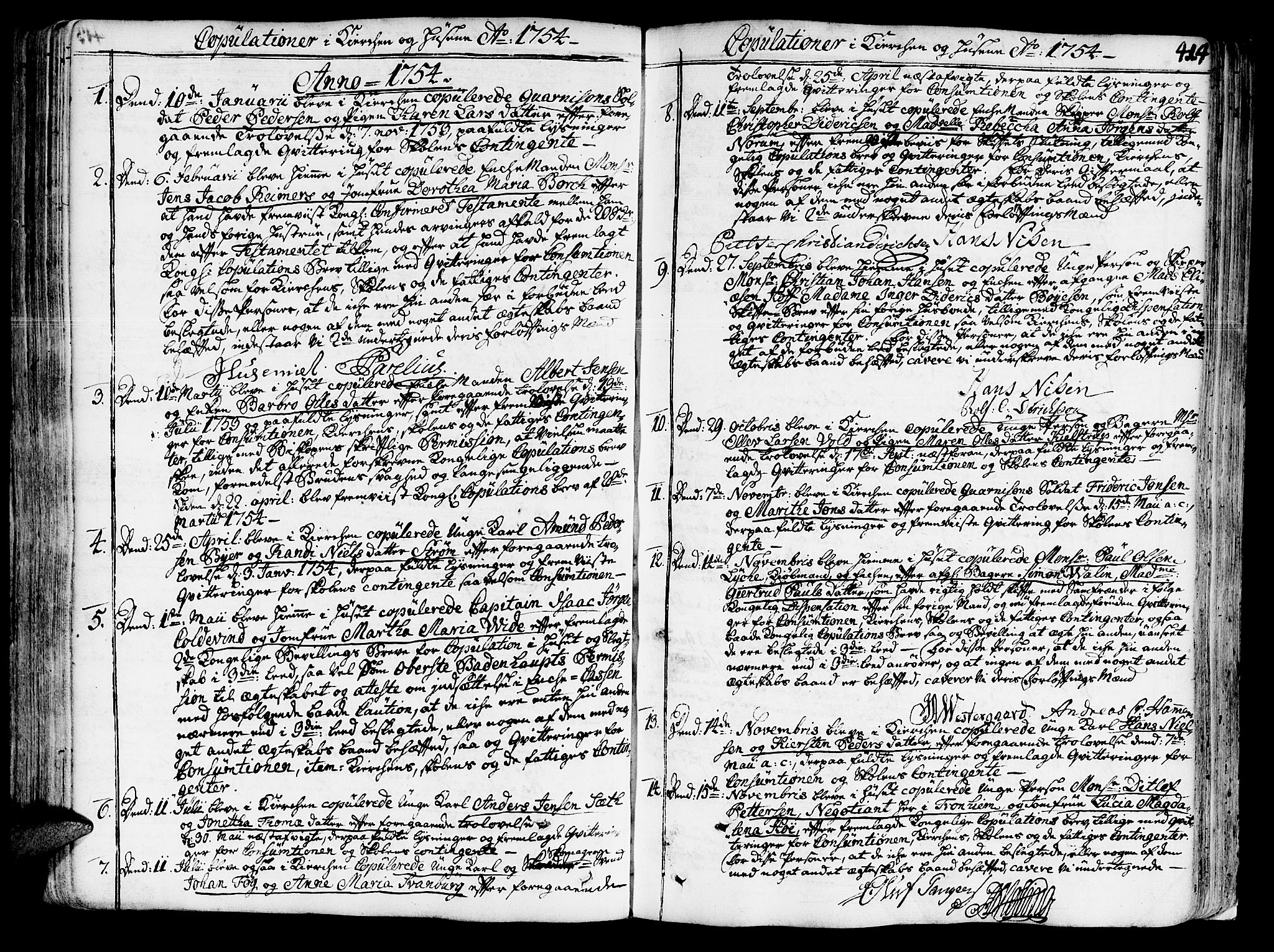 Ministerialprotokoller, klokkerbøker og fødselsregistre - Sør-Trøndelag, SAT/A-1456/602/L0103: Parish register (official) no. 602A01, 1732-1774, p. 414