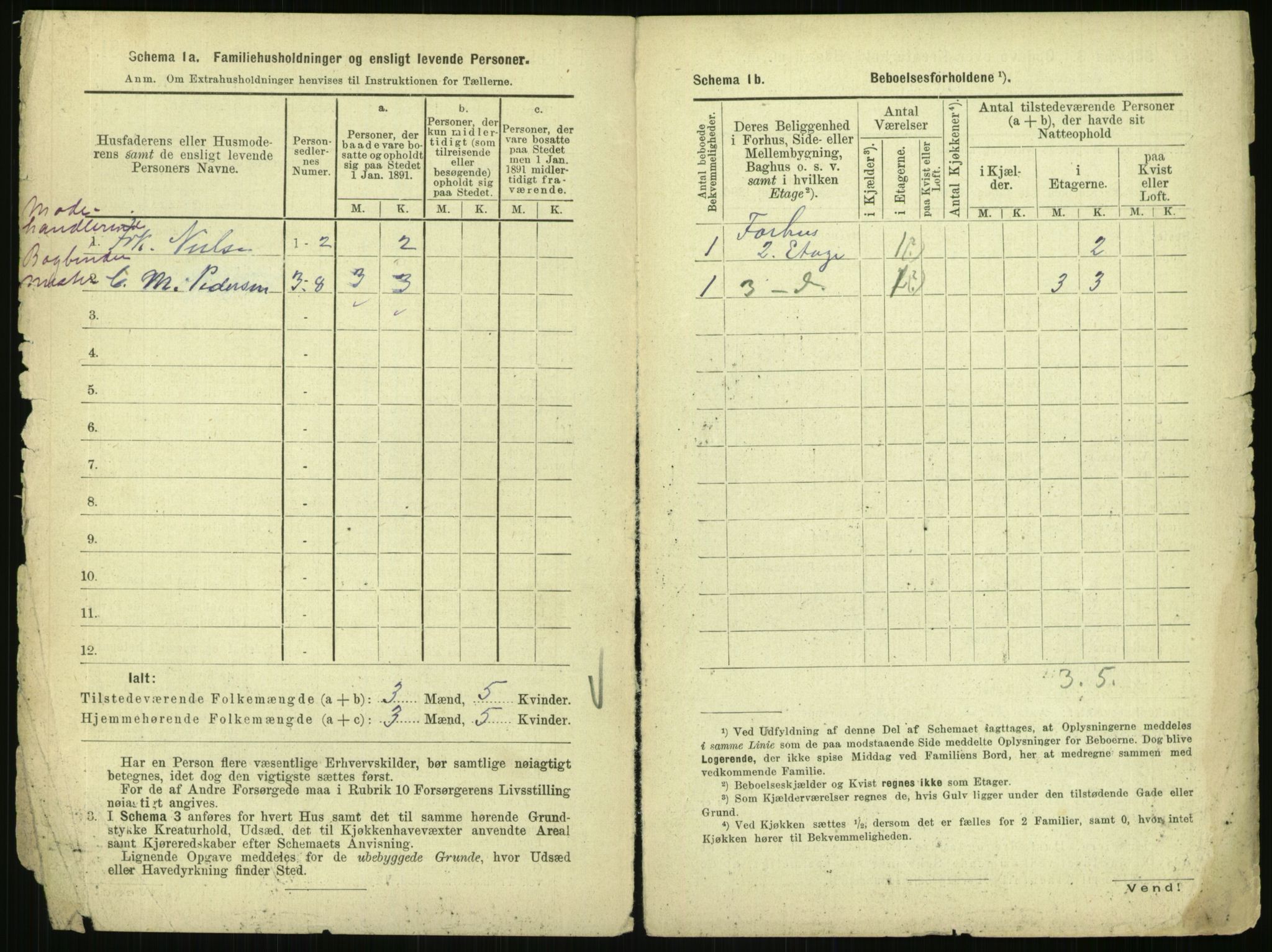 RA, 1891 census for 0301 Kristiania, 1891, p. 10393