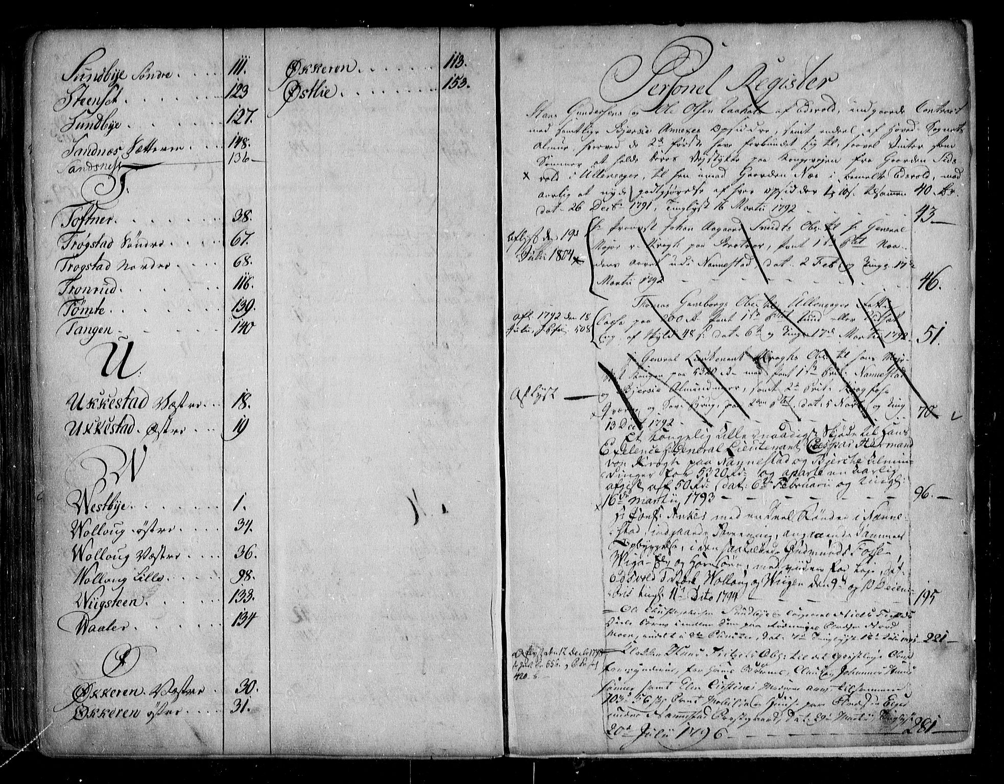 Øvre Romerike sorenskriveri, SAO/A-10649/G/Ga/Gab/L0005: Mortgage register no. 5, 1791-1810