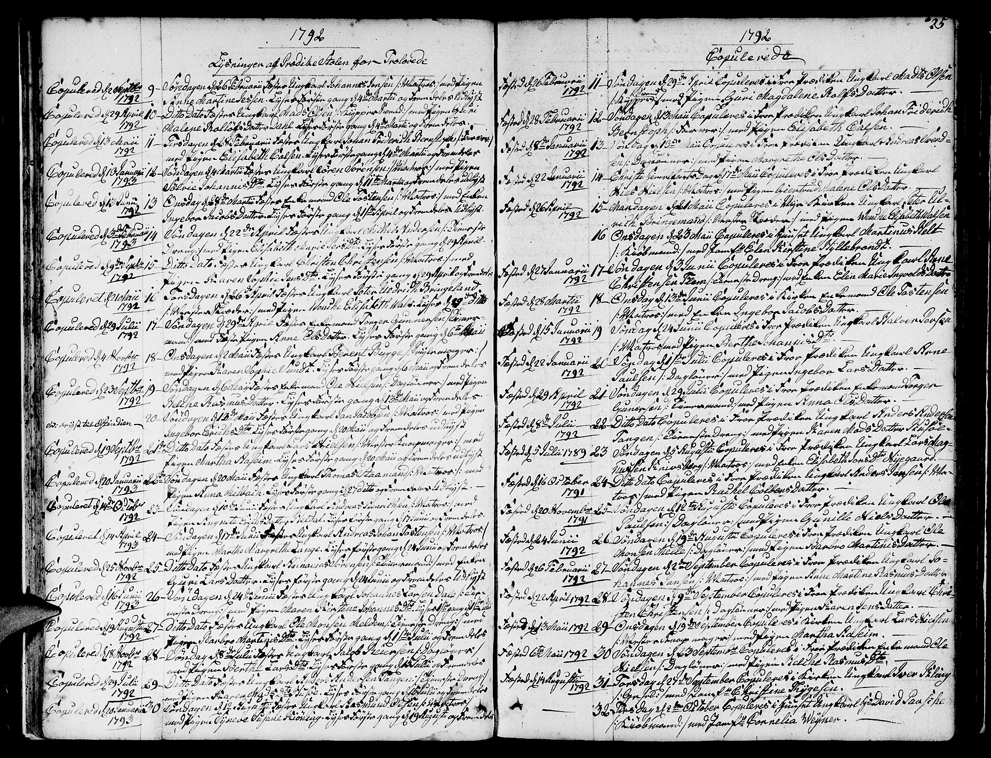 Nykirken Sokneprestembete, SAB/A-77101/H/Hab: Parish register (copy) no. A 2, 1782-1847, p. 25