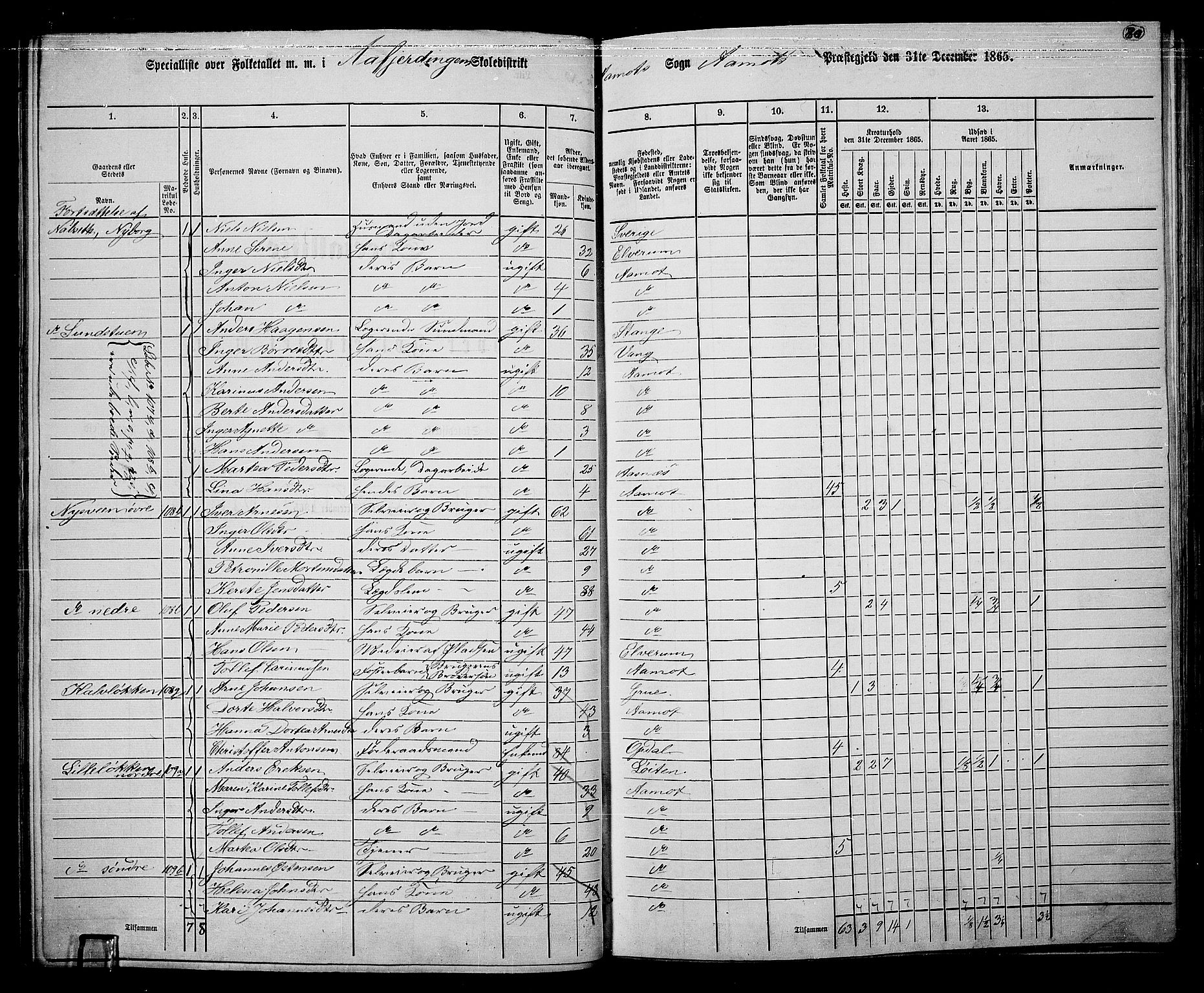 RA, 1865 census for Åmot, 1865, p. 75