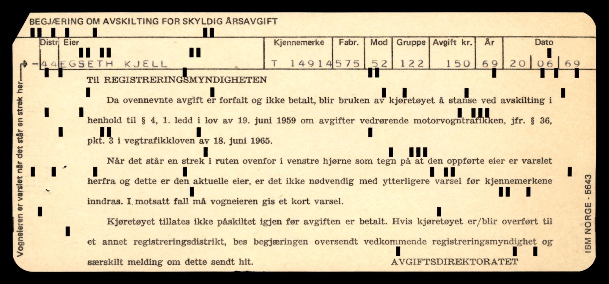 Møre og Romsdal vegkontor - Ålesund trafikkstasjon, SAT/A-4099/F/Fe/L0049: Registreringskort for kjøretøy T 14864 - T 18613, 1927-1998, p. 1149