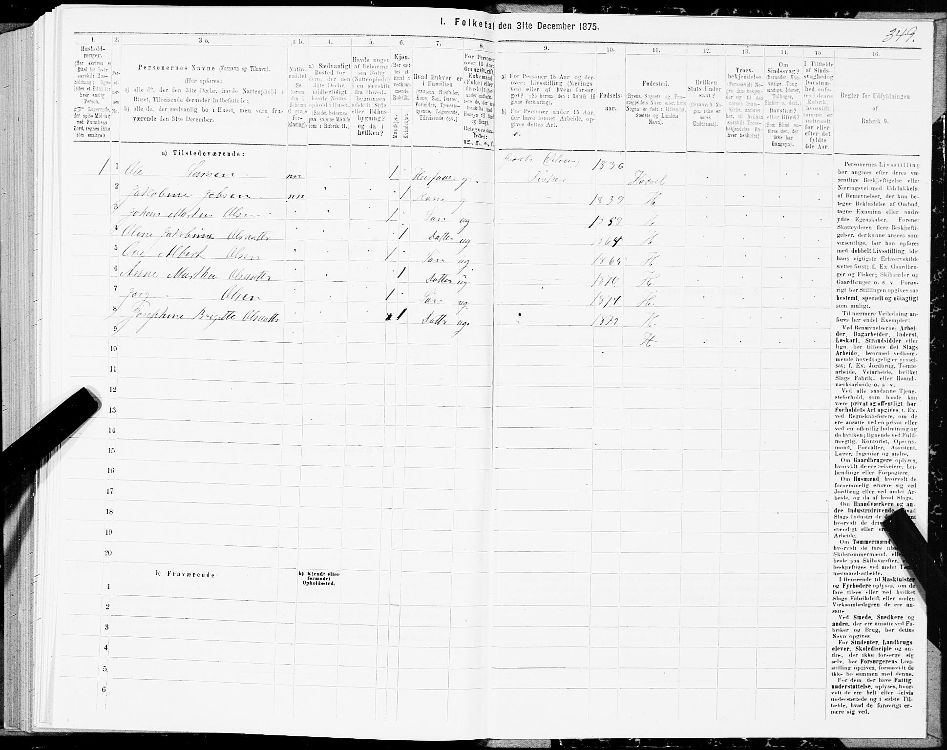 SAT, 1875 census for 1866P Hadsel, 1875, p. 1349